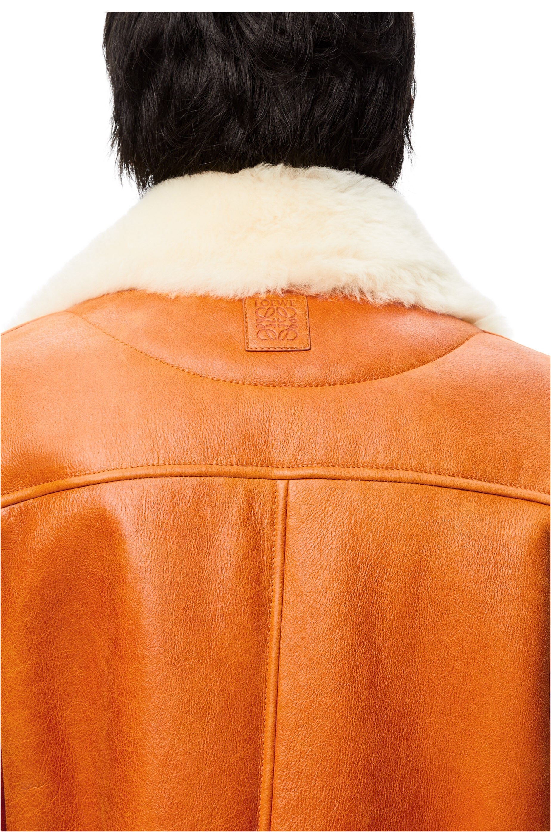 Belted jacket in shearling - 5