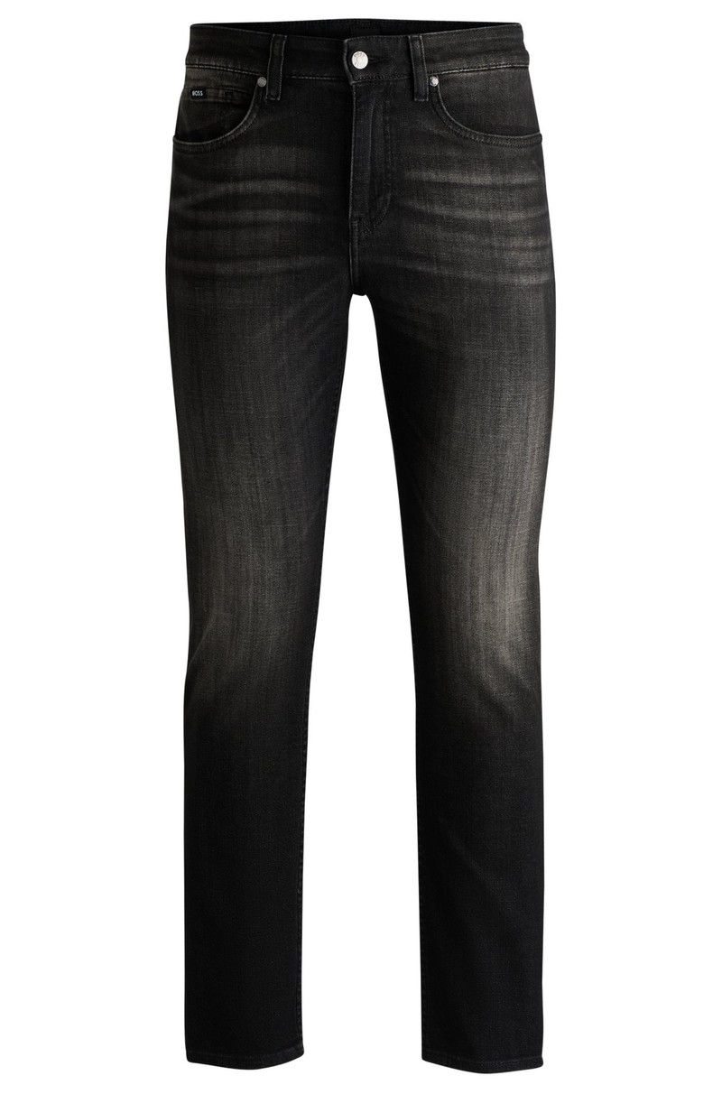 DELAWARE SLIM-FIT JEANS IN BLACK STRETCH DENIM 1