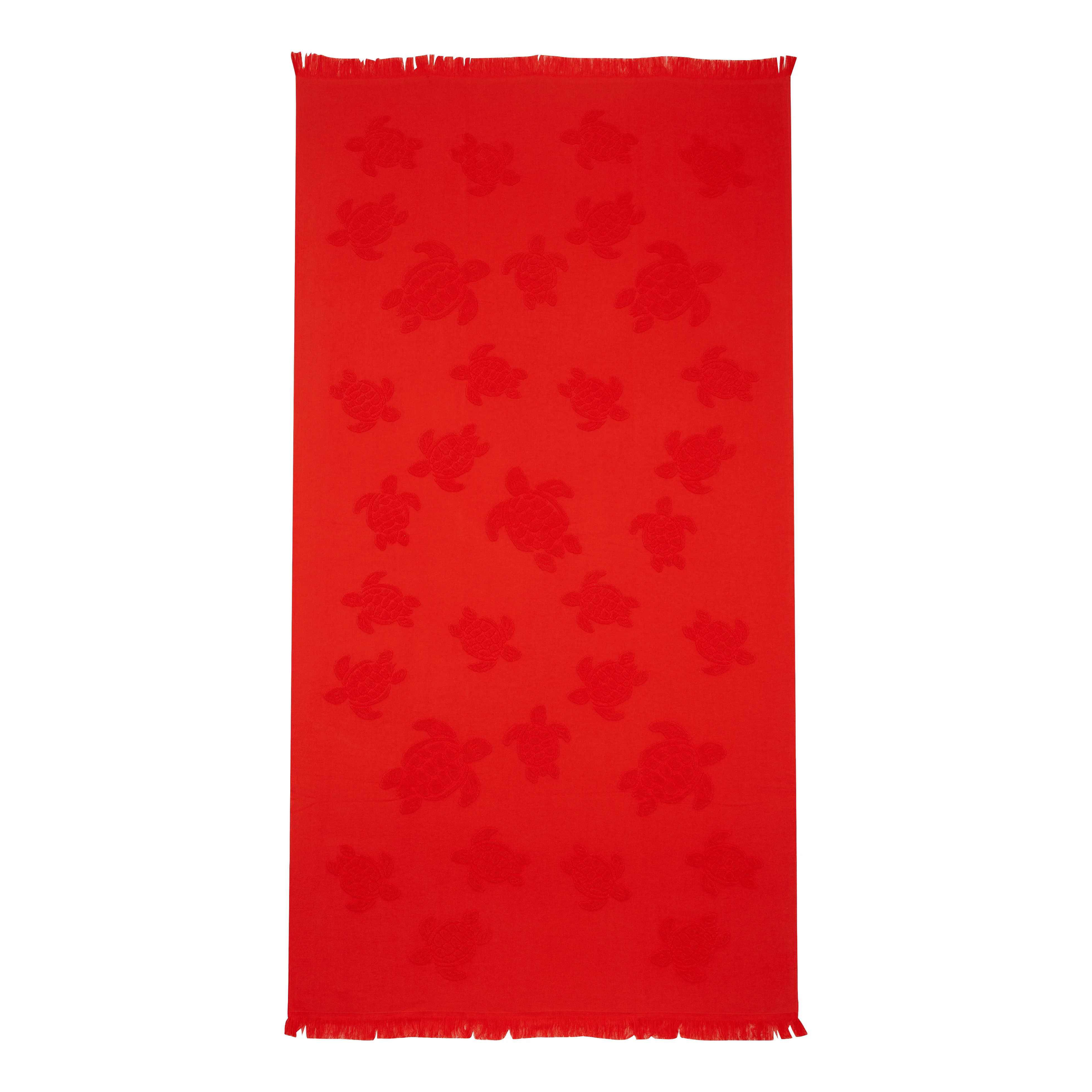 Beach Fouta in Organic Cotton Turtles Jacquard - 1