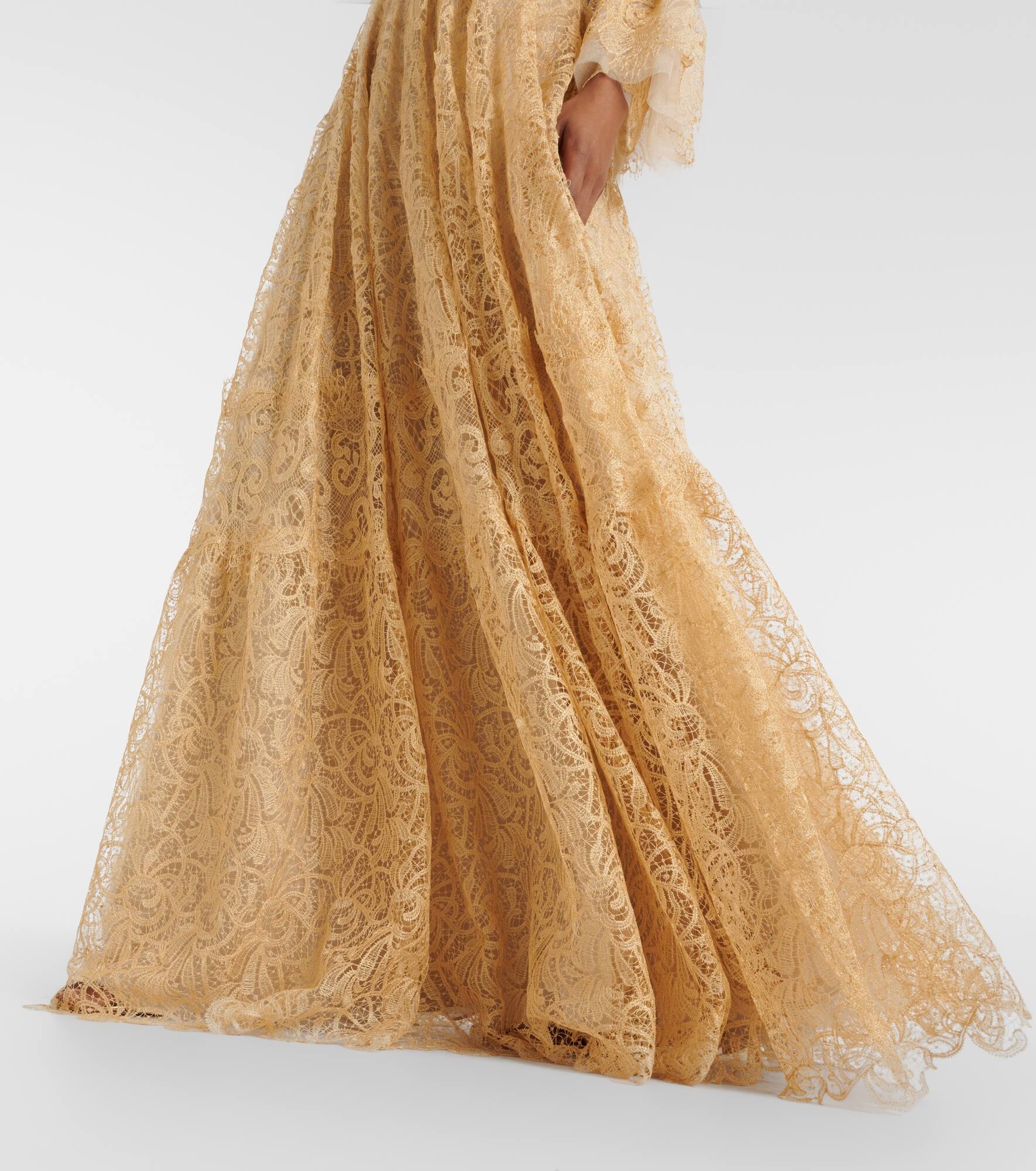 Ruched lace gown - 6