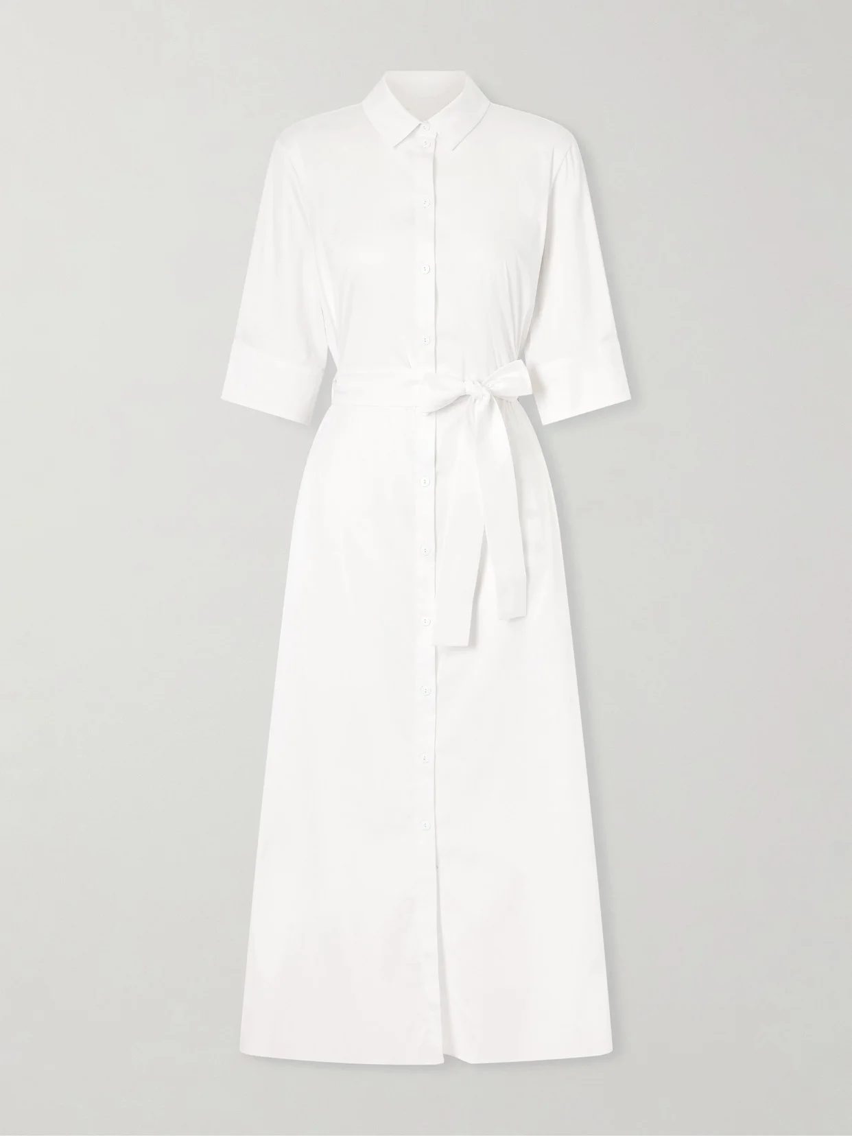 Cotton-blend Poplin Midi Dress - 1