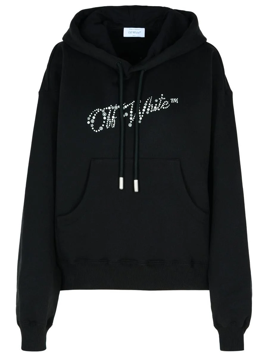 Off-White Black Cotton Sweatshirt - 1
