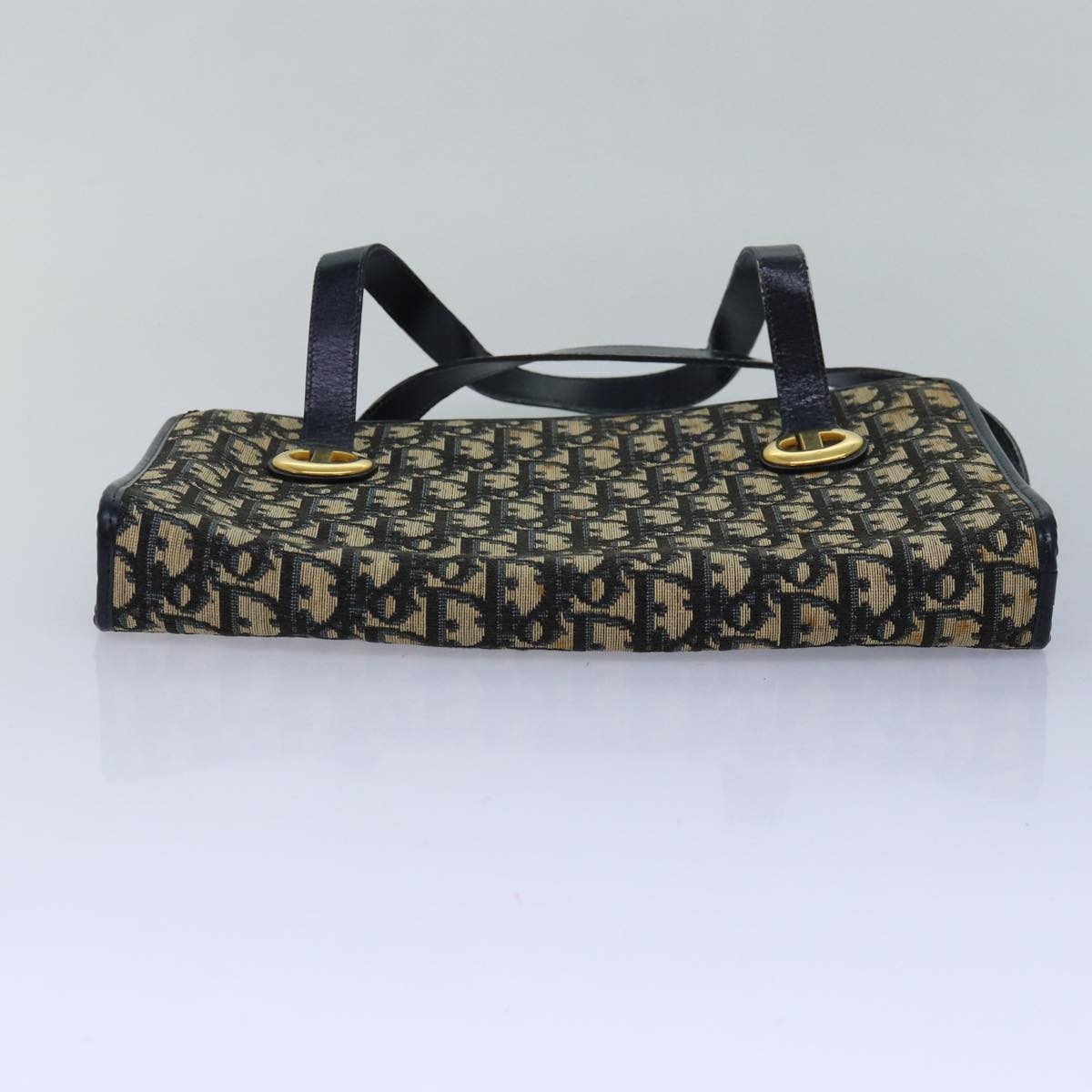 DIOR Trotter Canvas Hand Bag Canvas Navy - 9