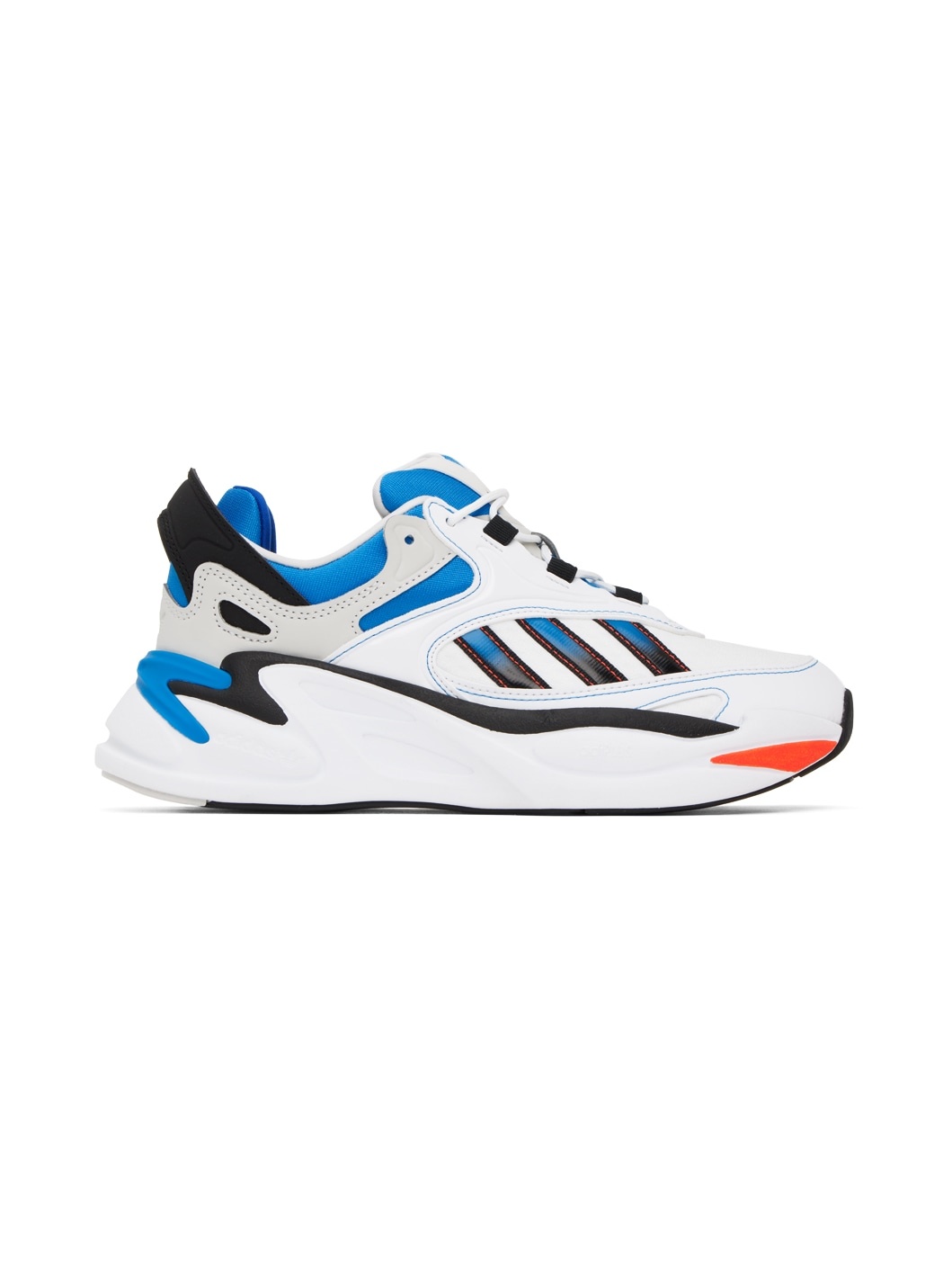 White & Blue Ozmorph Sneakers - 1