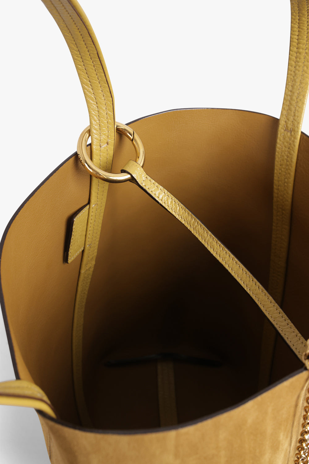 MEDIUM SUEDE SPIN BAG | GOLD KHAKI - 3
