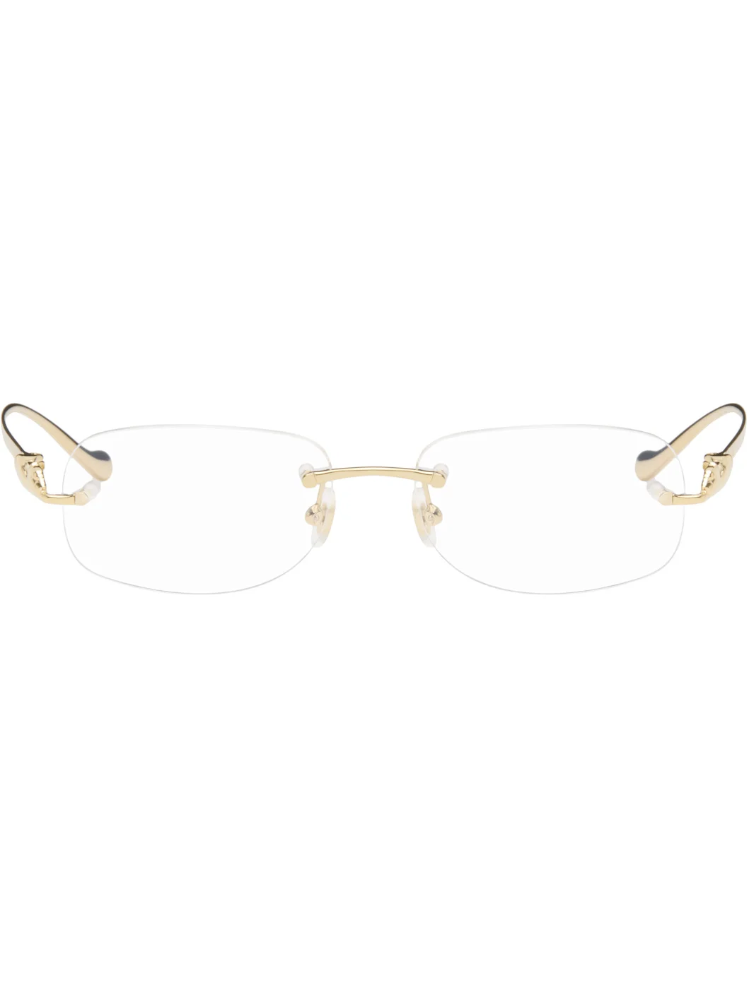 Gold Rimless Panther Glasses - 1