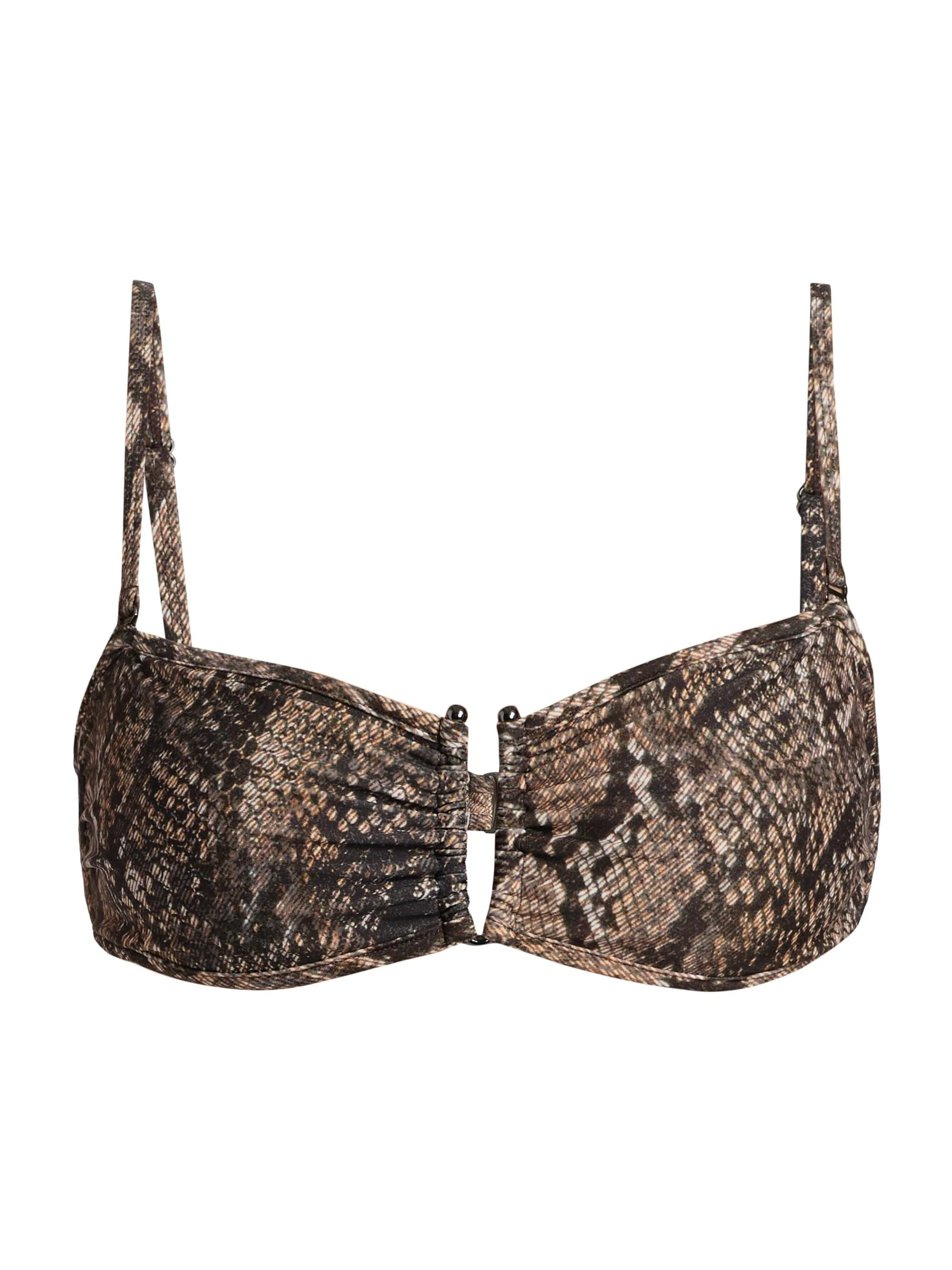 Women's Arianna Snake-Print Bikini Top - Natural Multi - 1