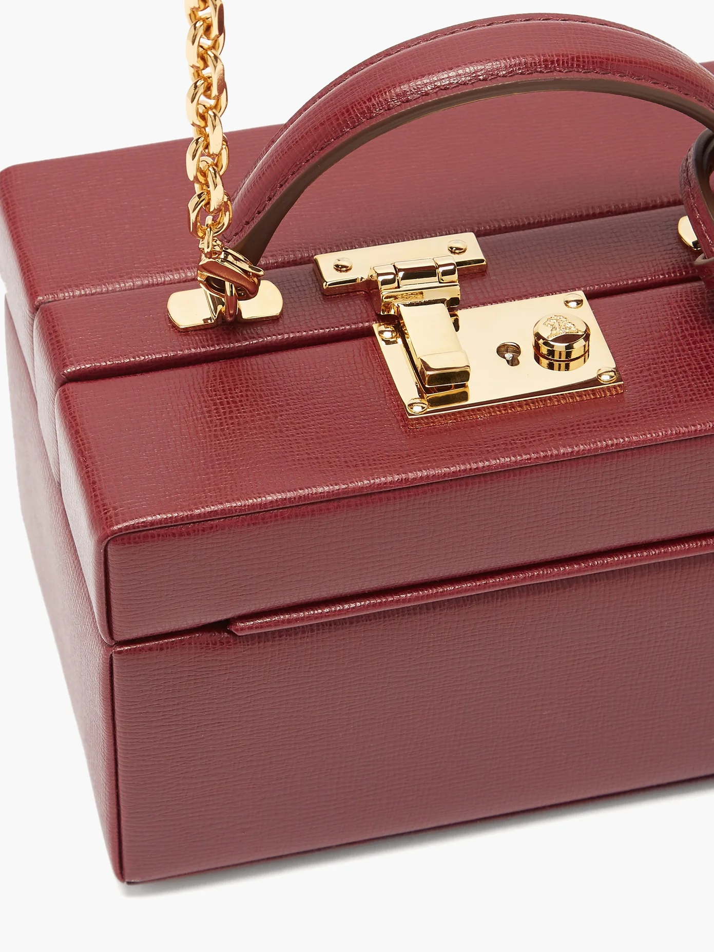 1845 mini Saffiano-leather box bag - 6