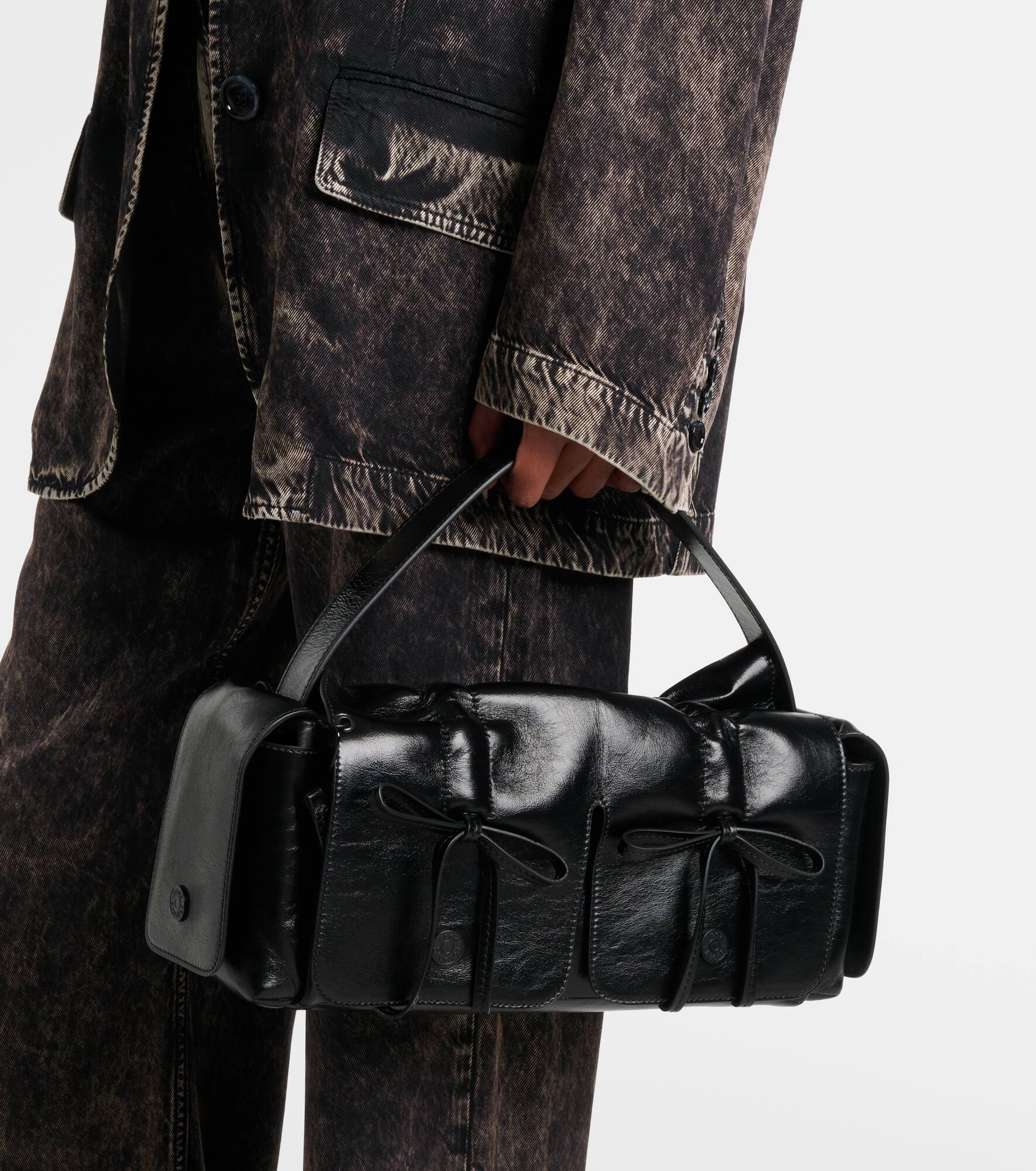 Bow-detail leather tote bag - 2