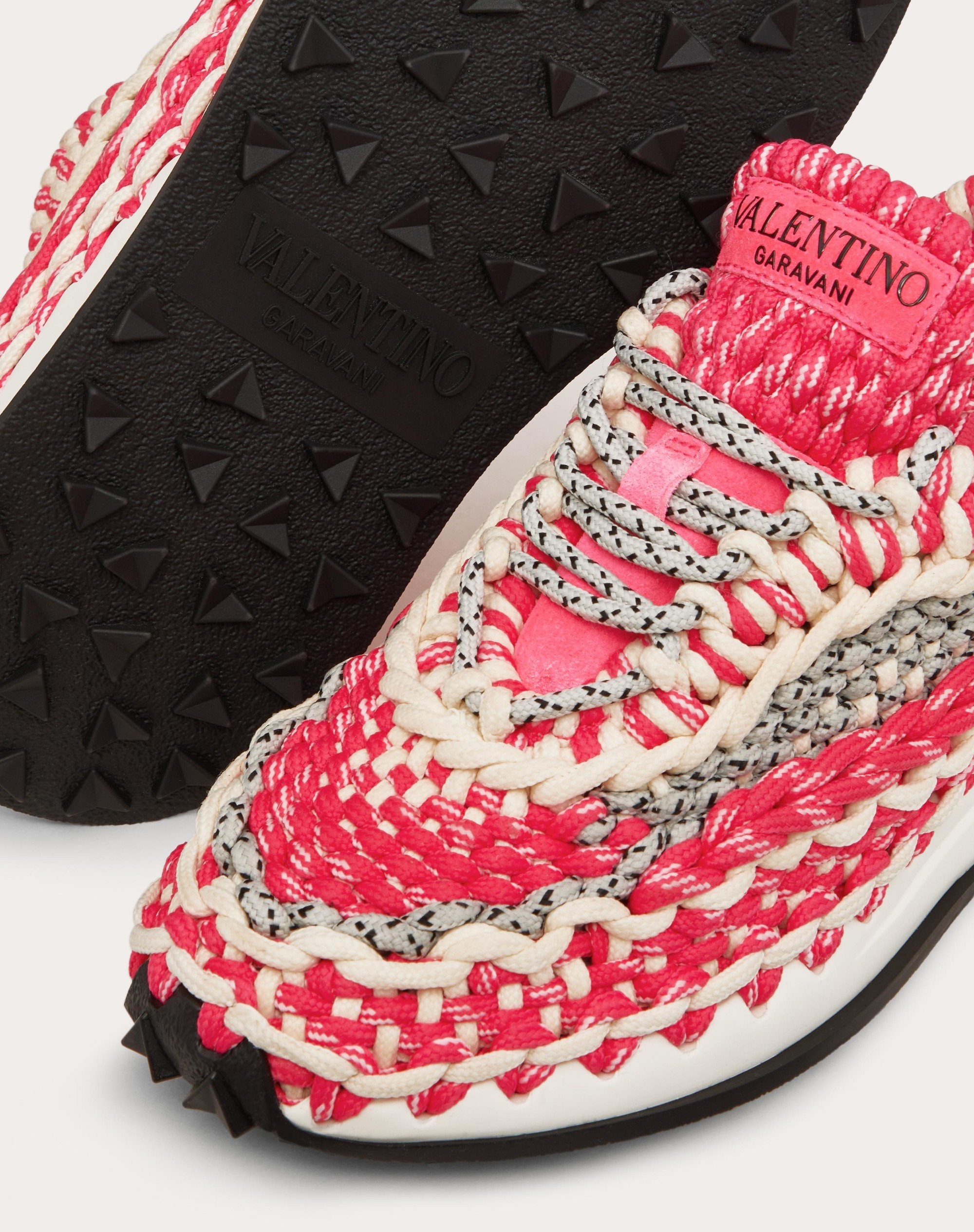 VALENTINO GARAVANI CROCHET SNEAKER IN FABRIC - 5