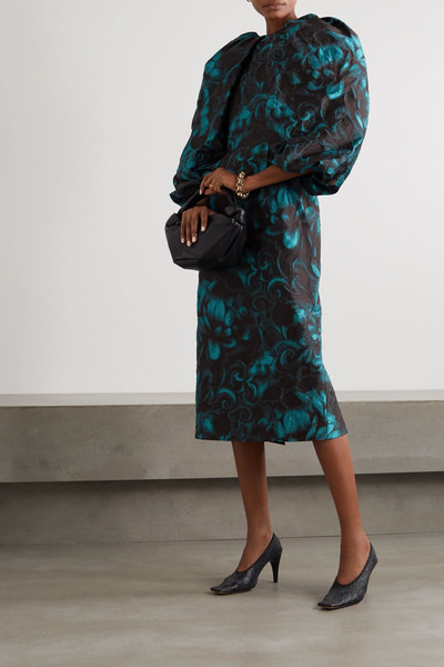 Dries Van Noten Floral-jacquard midi dress outlook