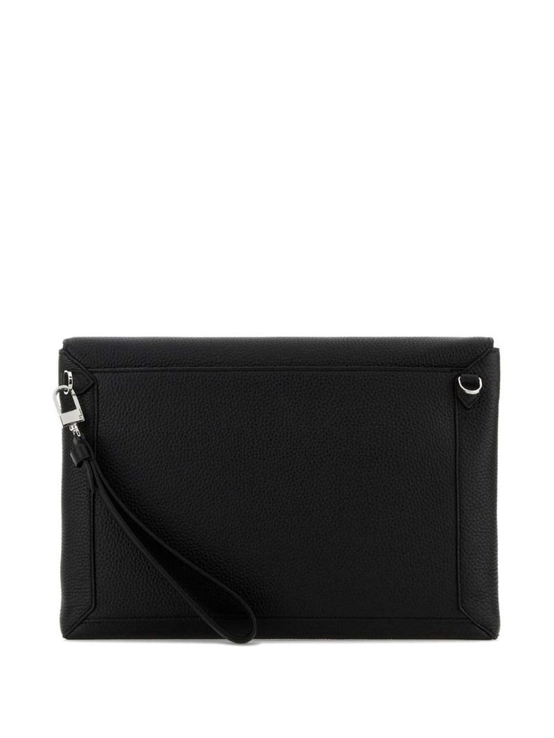 Montblanc pebble-leather envelope clutch bag outlook