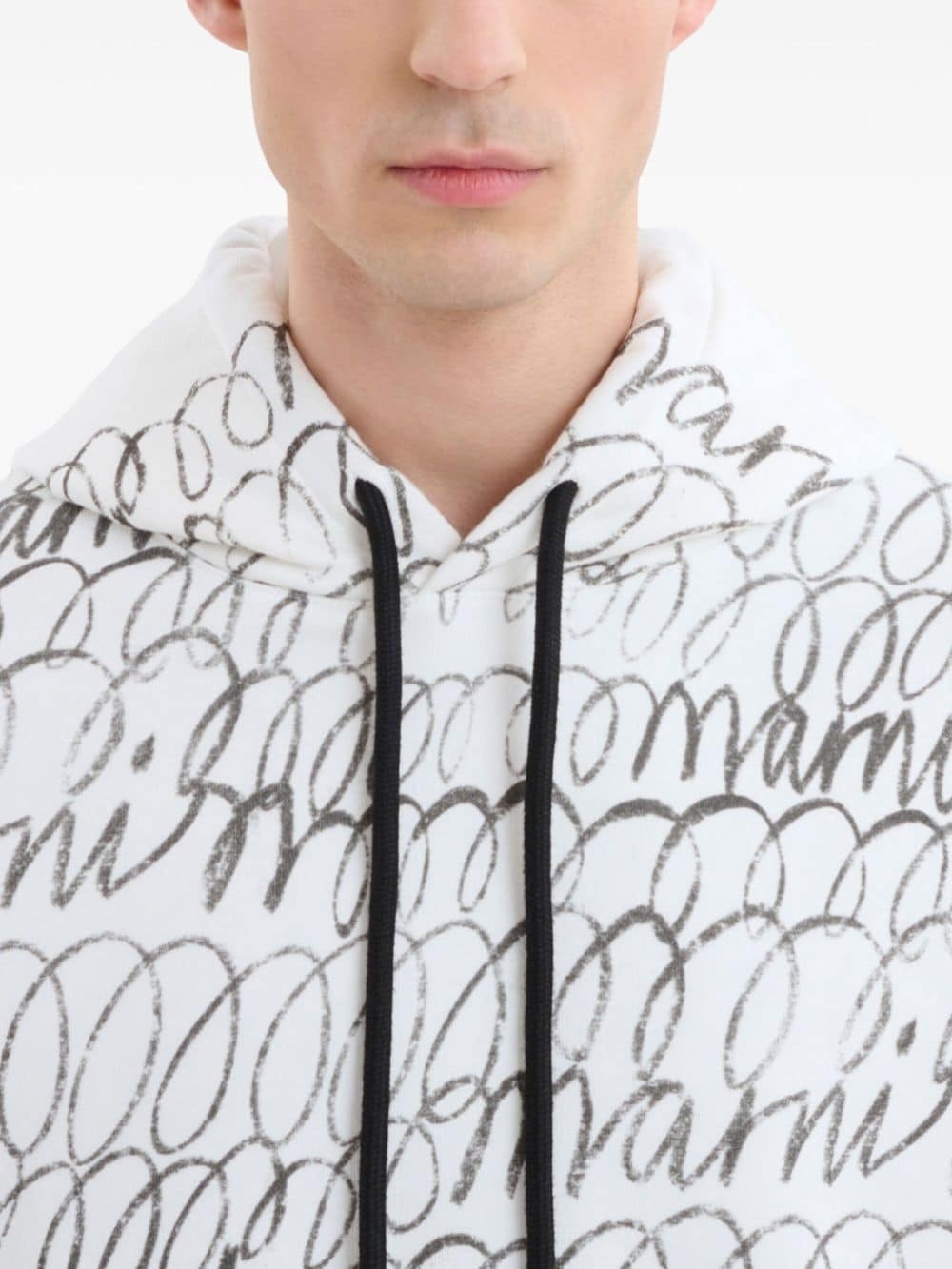 logo-print cotton hoodie - 5
