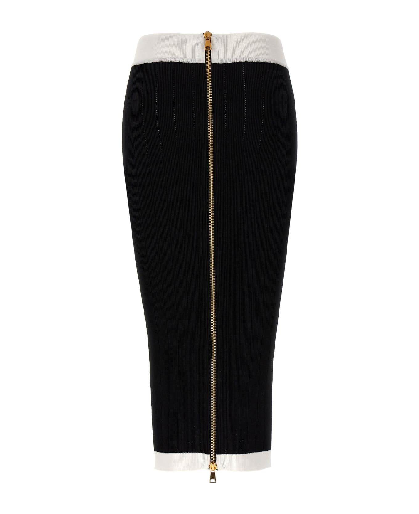 Logo Button Midi Skirt - 2