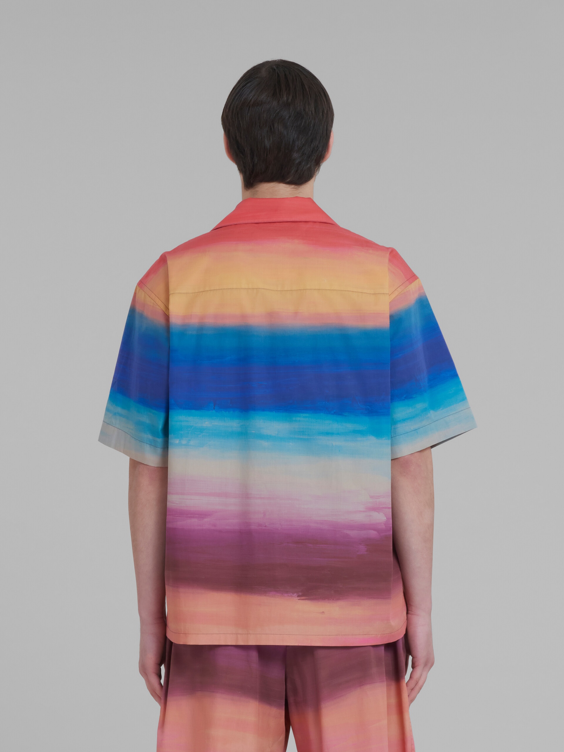 POPLIN BOWLING SHIRT WITH DARK SIDE OF THE MOON PRINT - 3