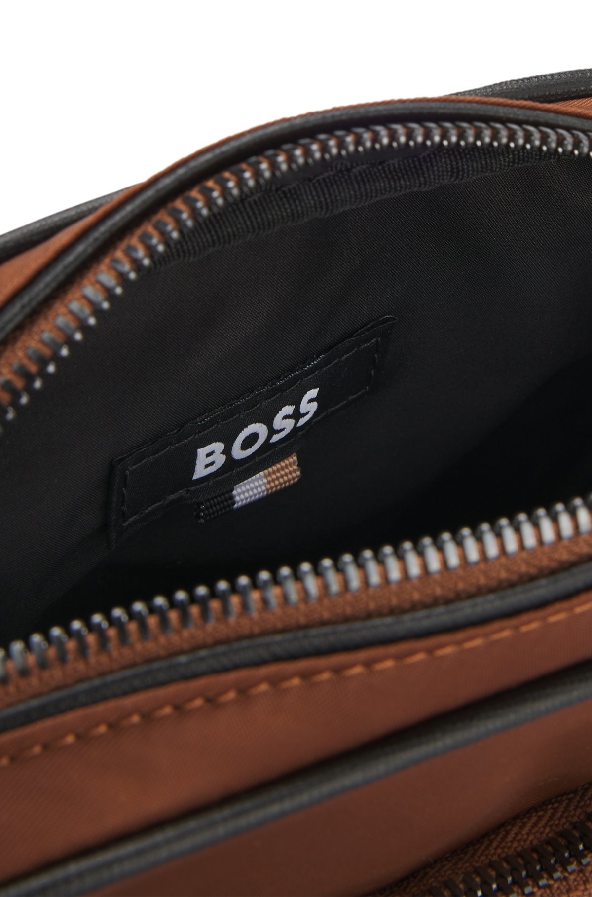 TWILL REPORTER BAG WITH DOUBLE B MONOGRAM - 6