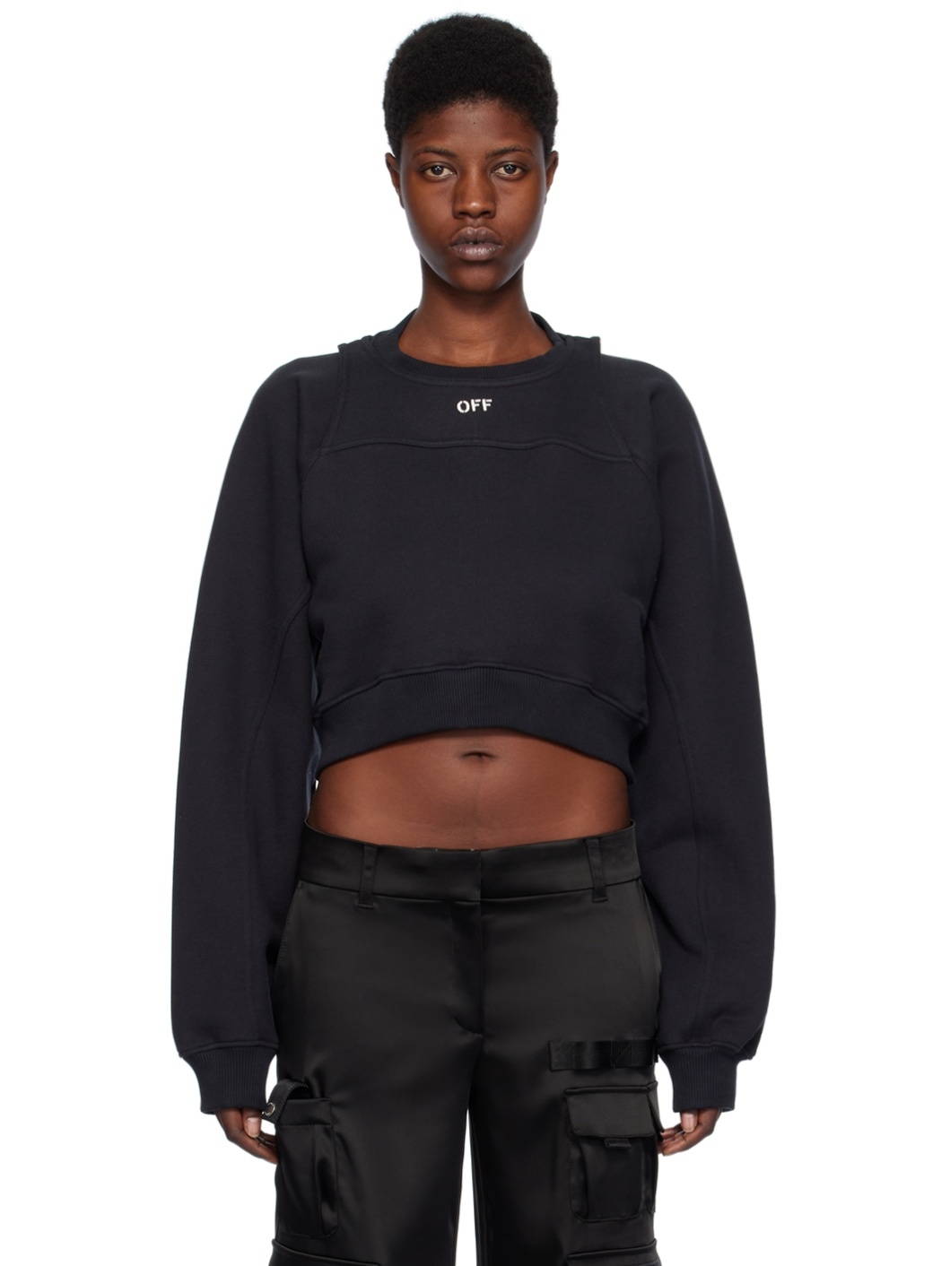 Black 'Off' Stamp Sweatshirt - 1