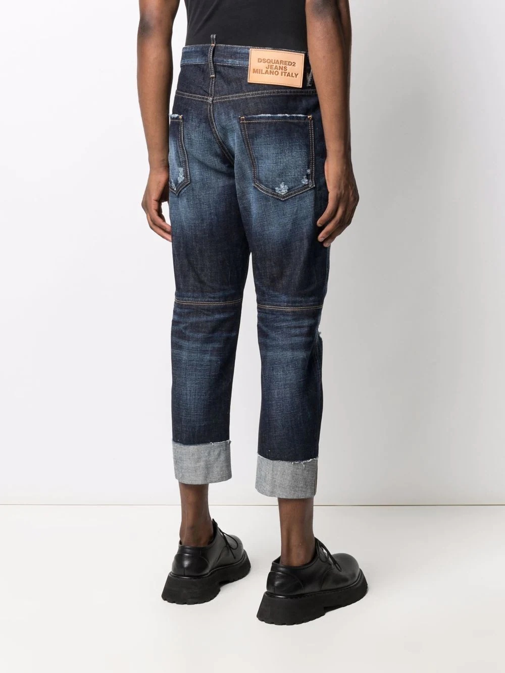 cropped straight-leg jeans - 4