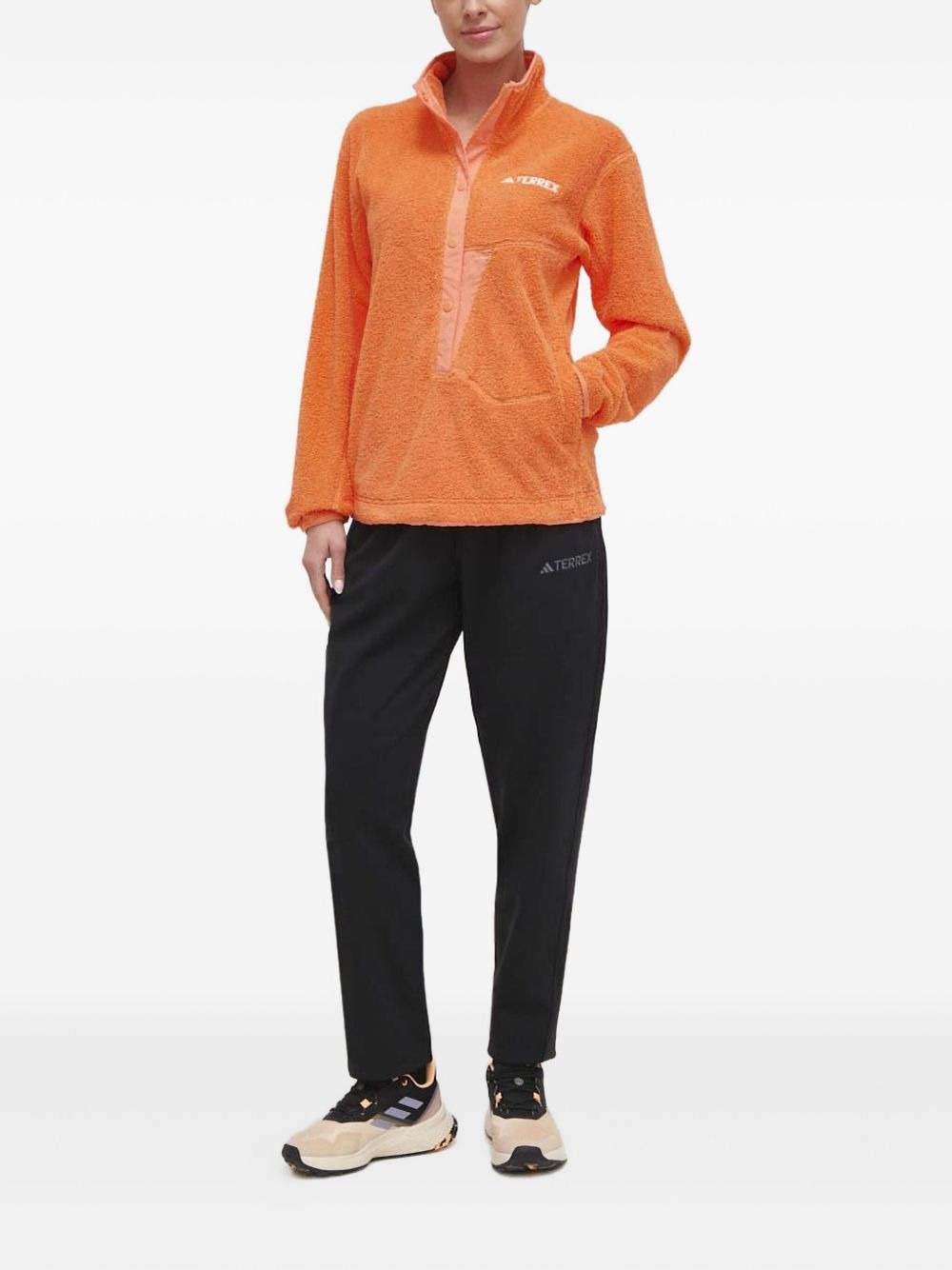 embroidered-logo fleece sweatshirt - 2