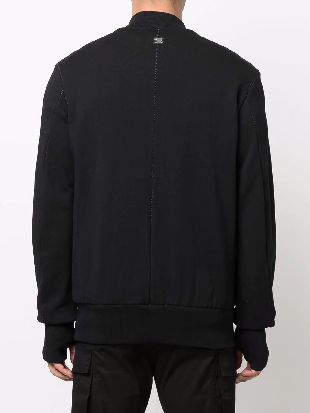 oversize-zip tape sweatshirt - 4