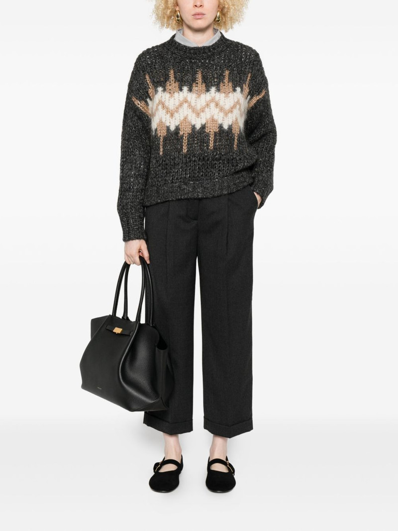 PESERICO jacquard-pattern knit sweater outlook