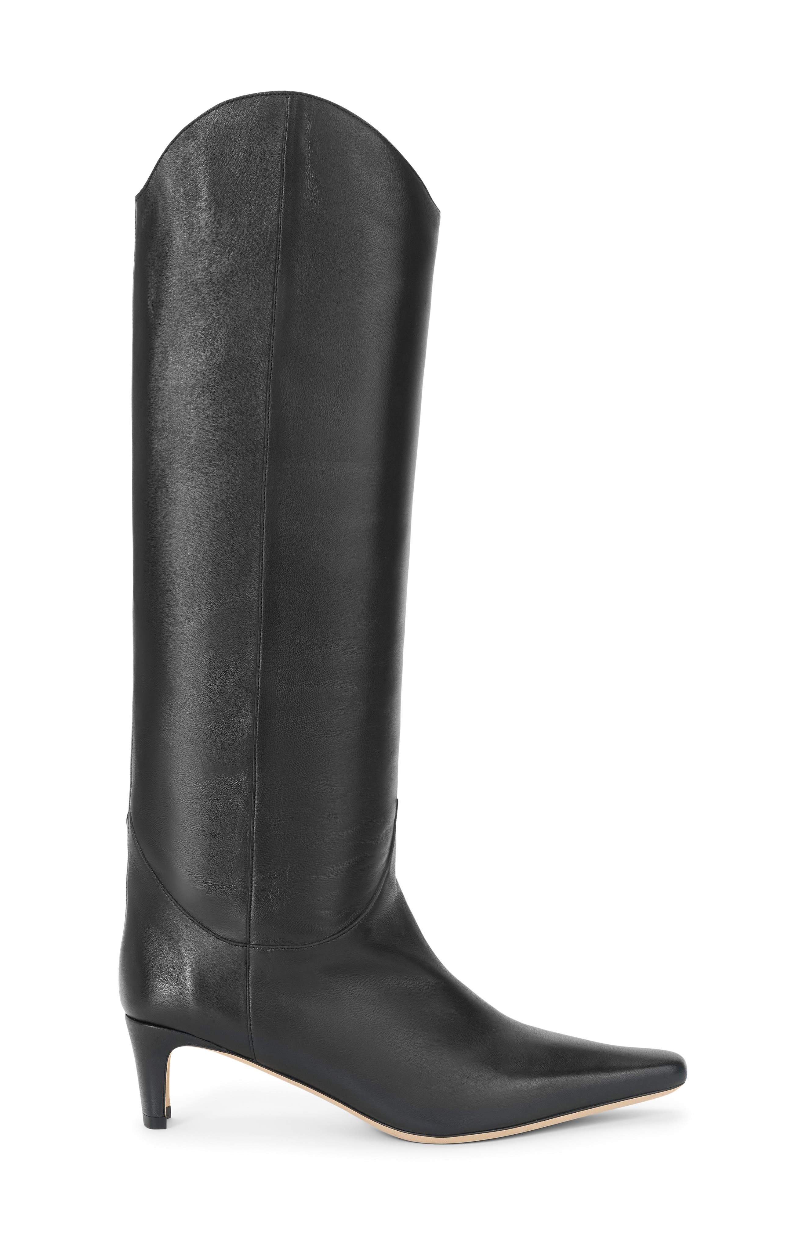 STAUD Wally Western Boot in Black Leather at Nordstrom - 3