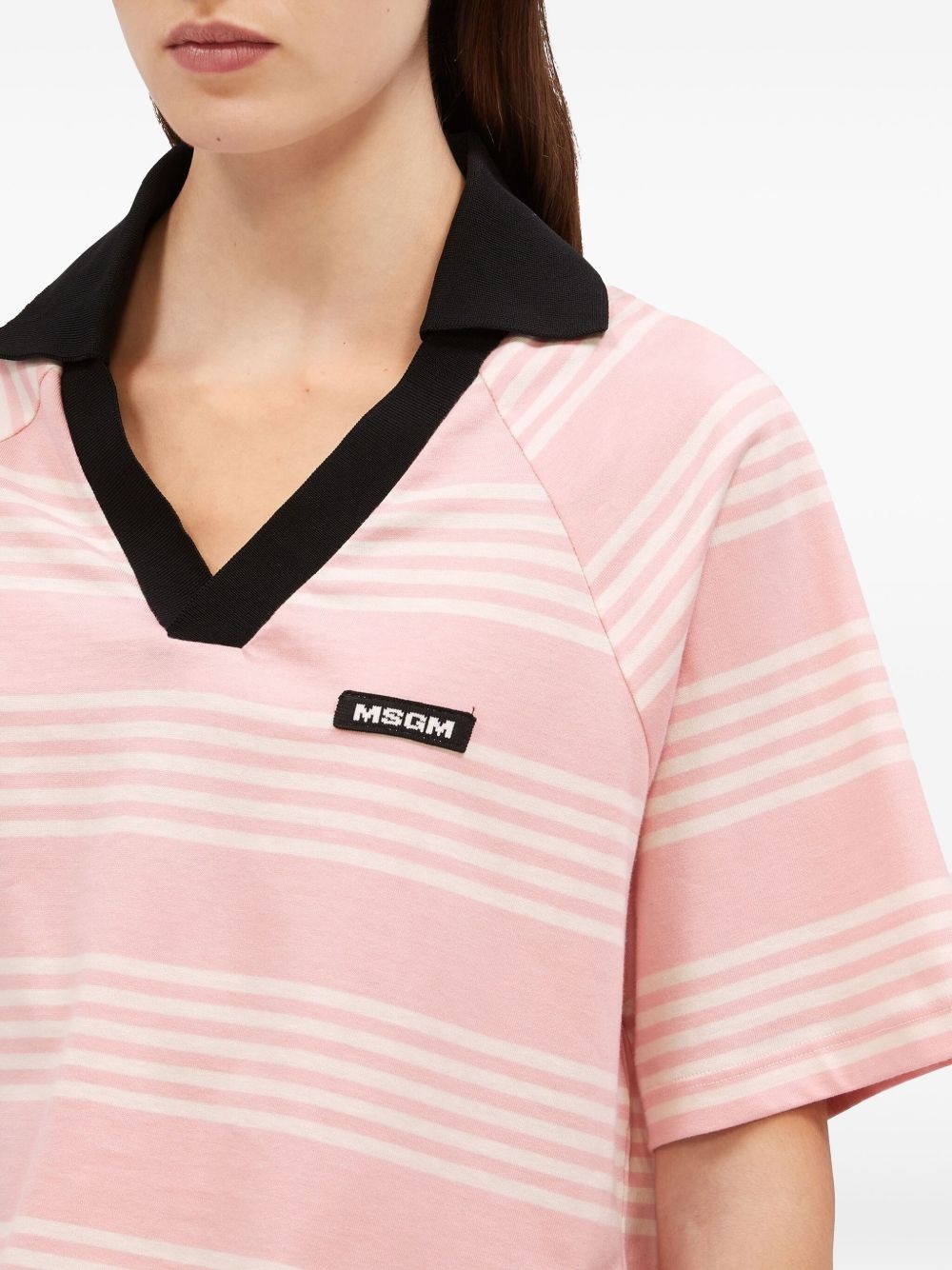 striped polo shirt - 5