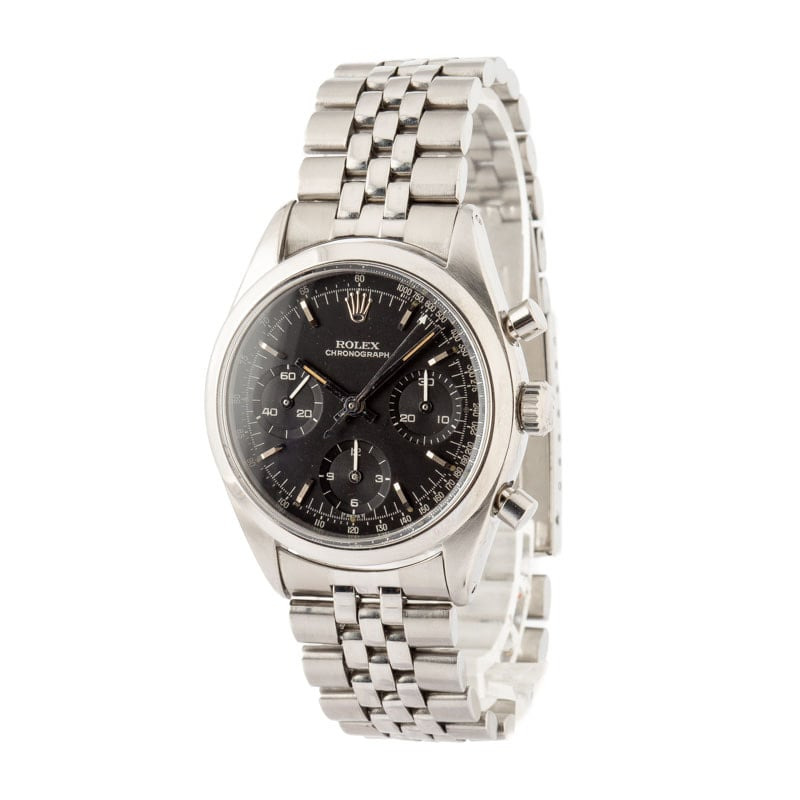 Vintage Rolex Chronograph Pre-Daytona Ref 6238 Black Dial - 2
