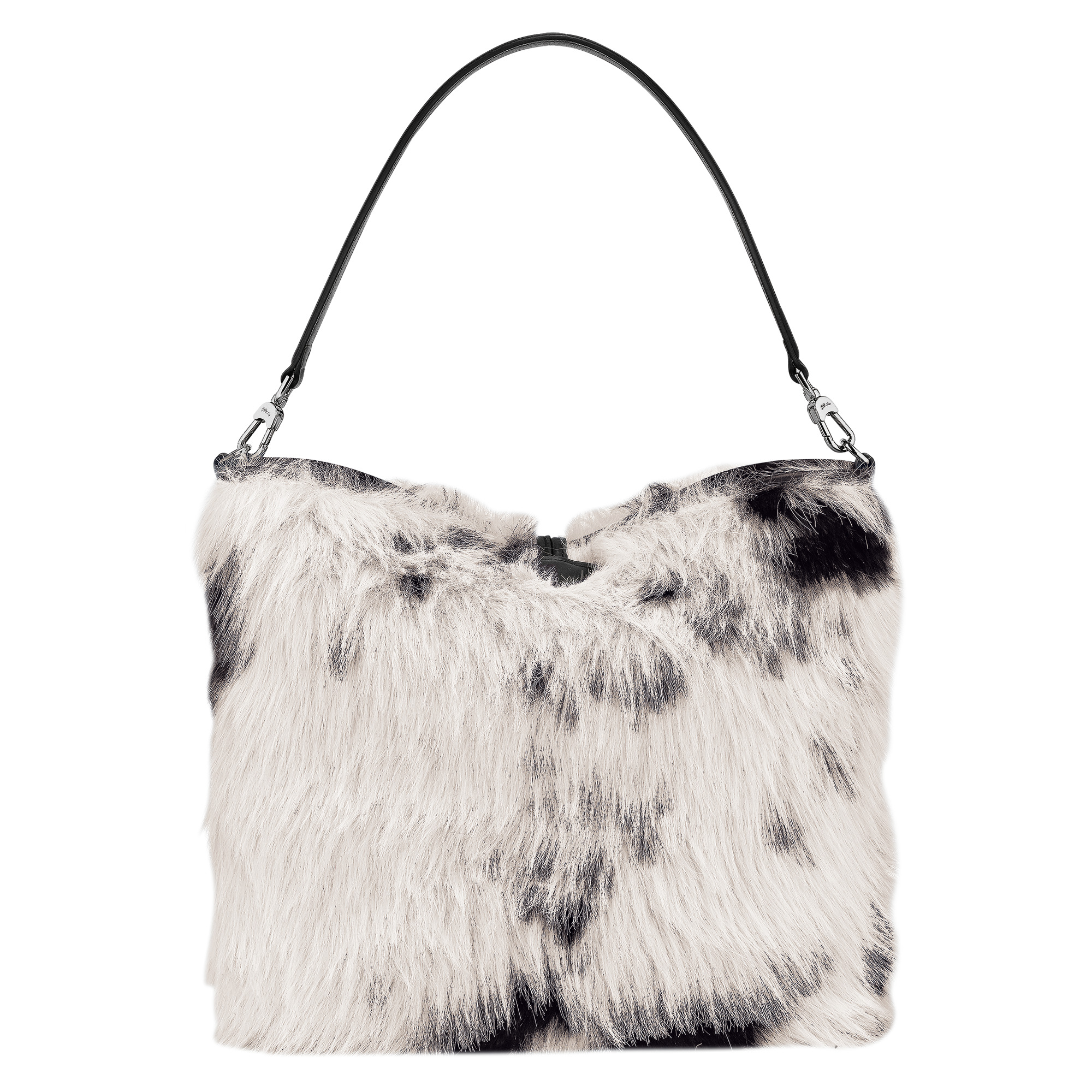 Le Roseau M Hobo bag Black/White - Canvas - 4