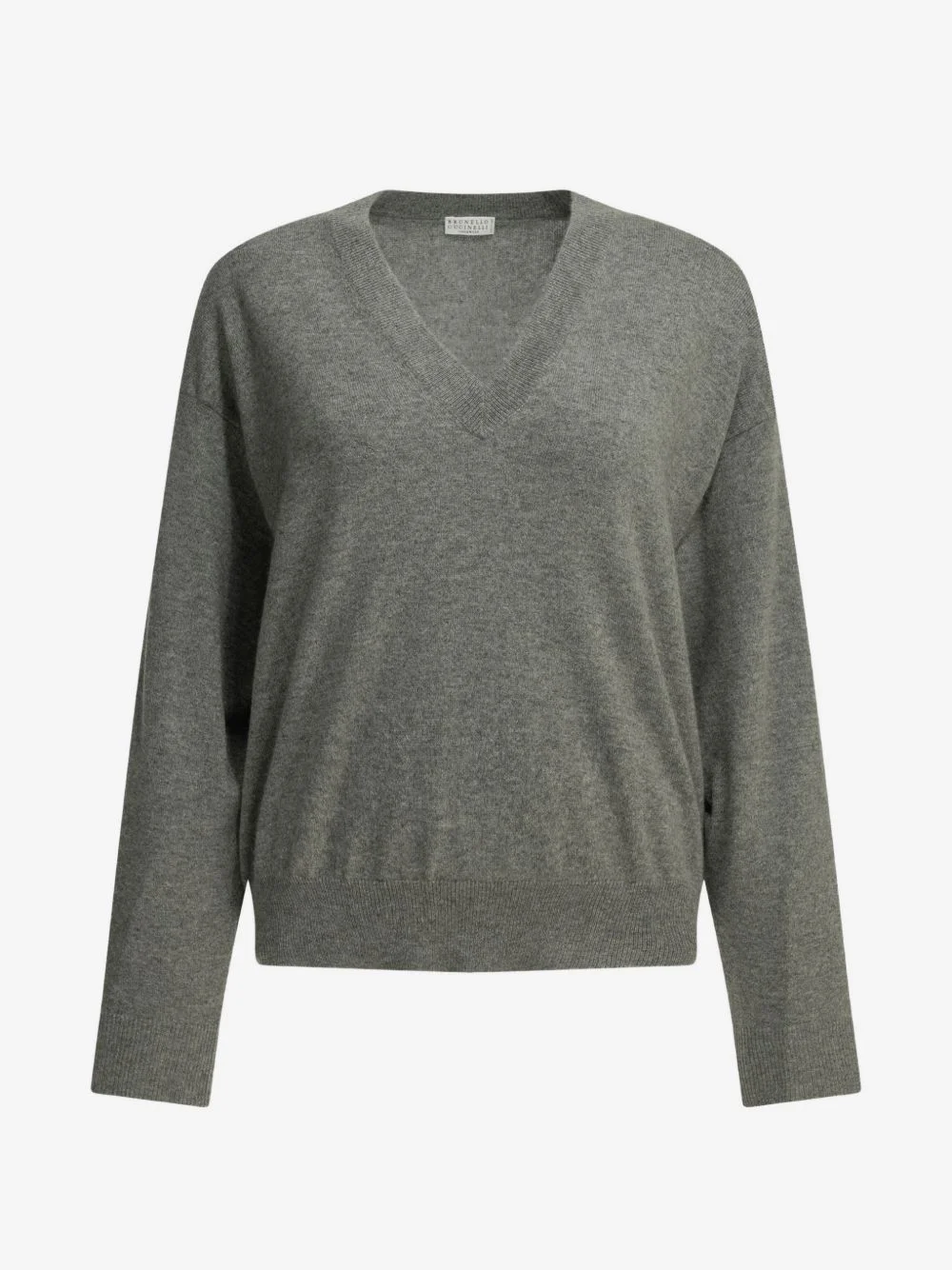 V-neck cashmere sweater - 1