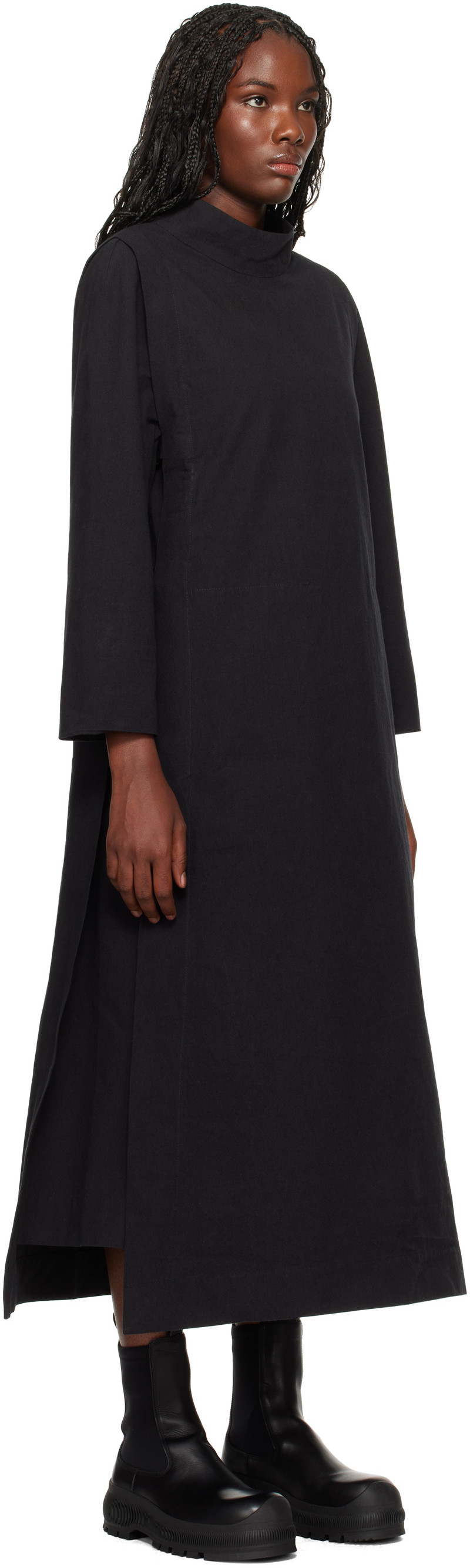 Toogood Black 'The Scuba Diver' Midi Dress outlook