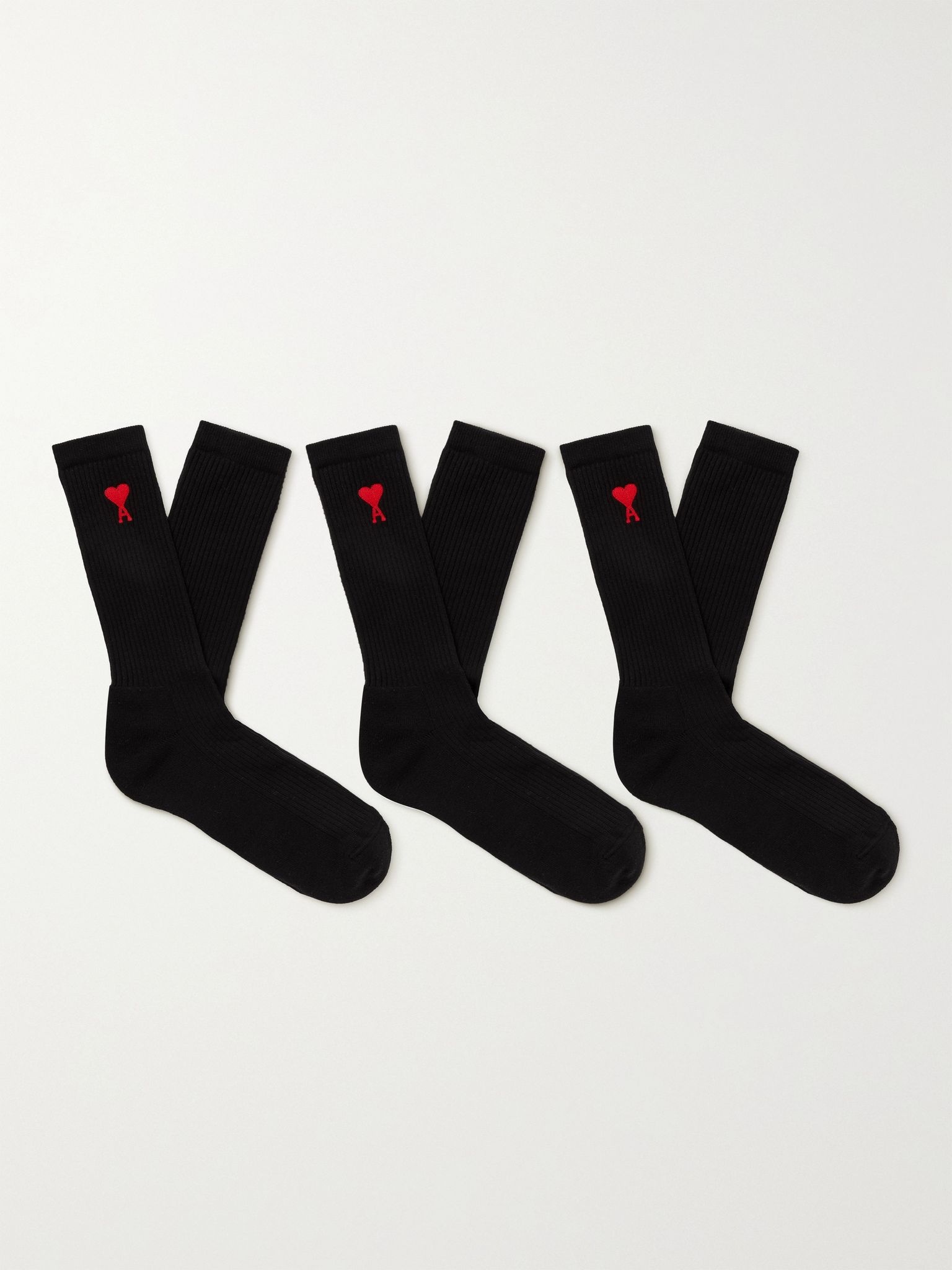 Three-Pack Logo-Jacquard Cotton-Blend Socks - 1