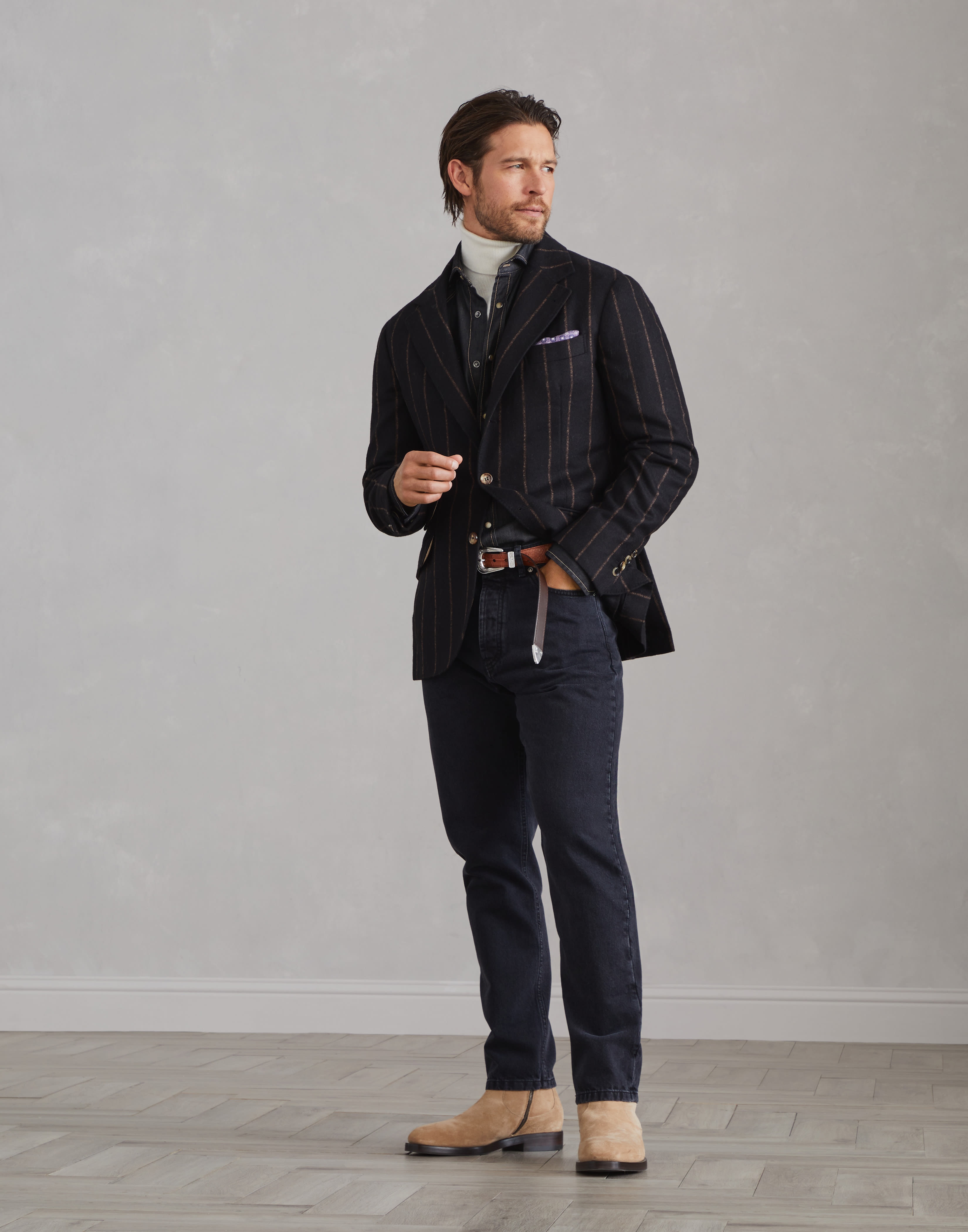 Lightweight denim easy fit western shirt - 5
