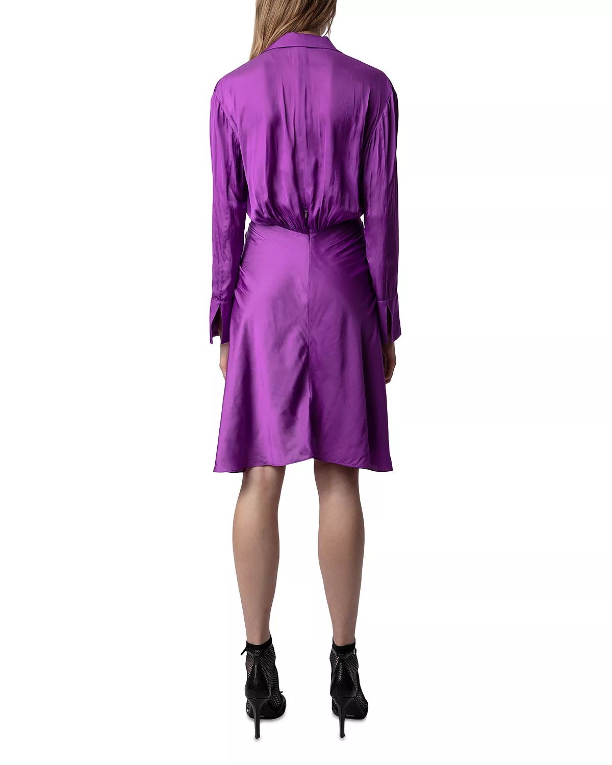 Rozo Twist Front Satin Dress - 5