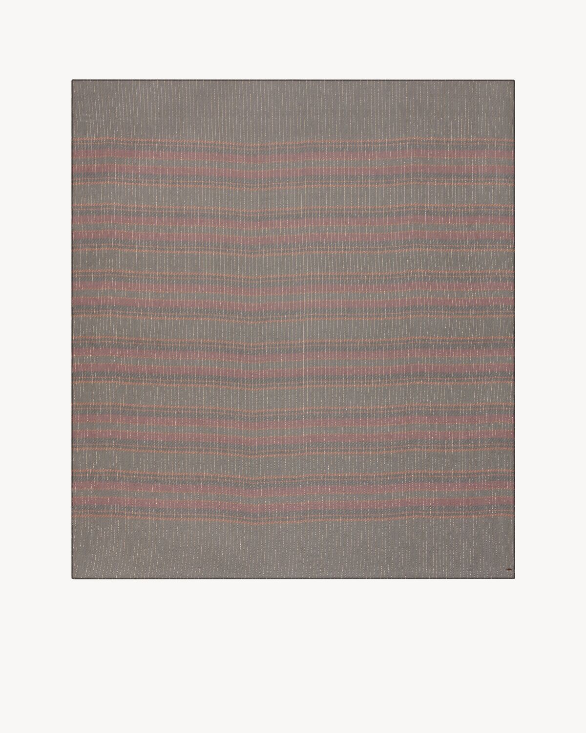 SQUARE SCARF IN STRIPED SILK AND LUREX - 2