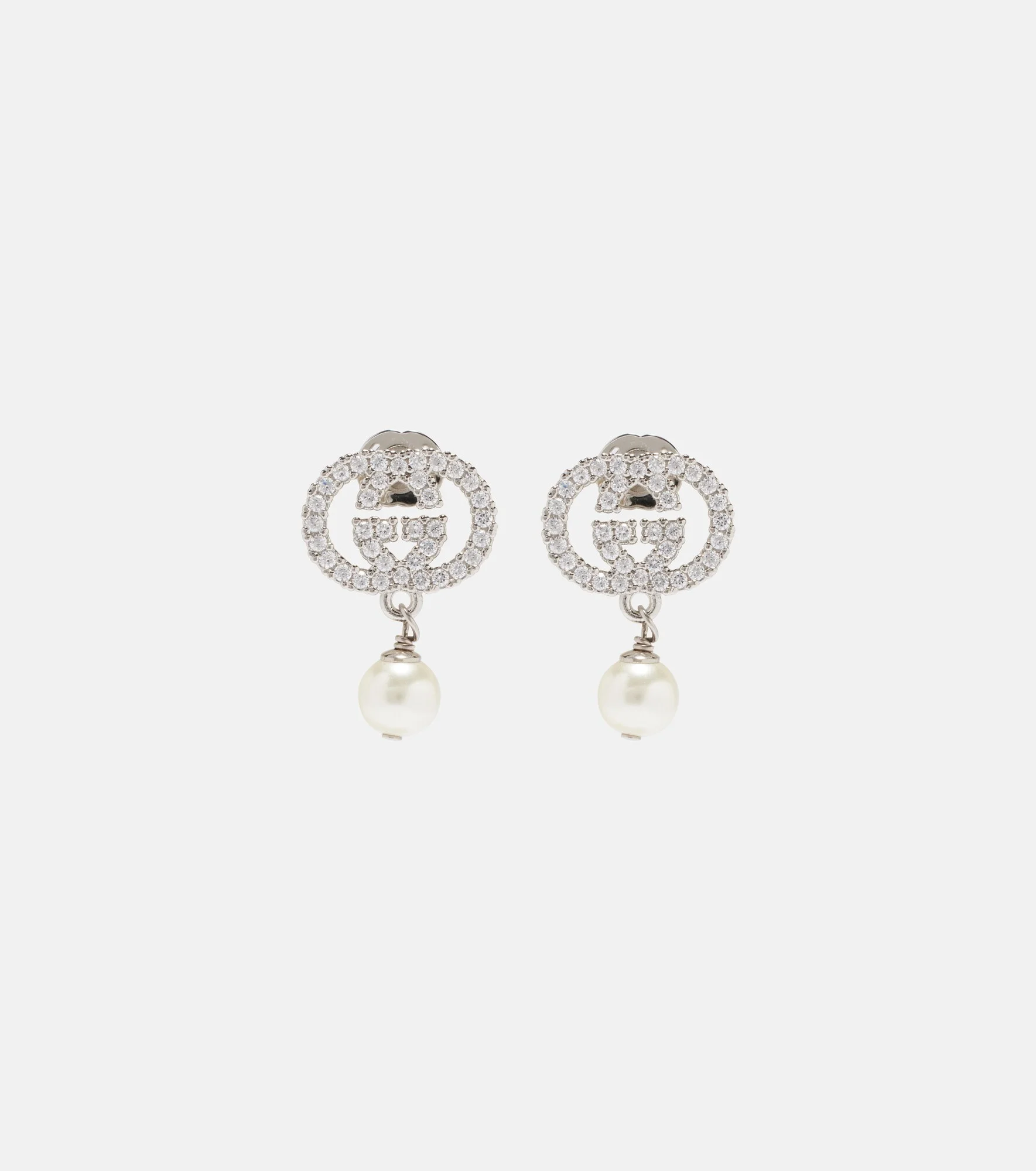 Interlocking G embellished drop earrings - 1