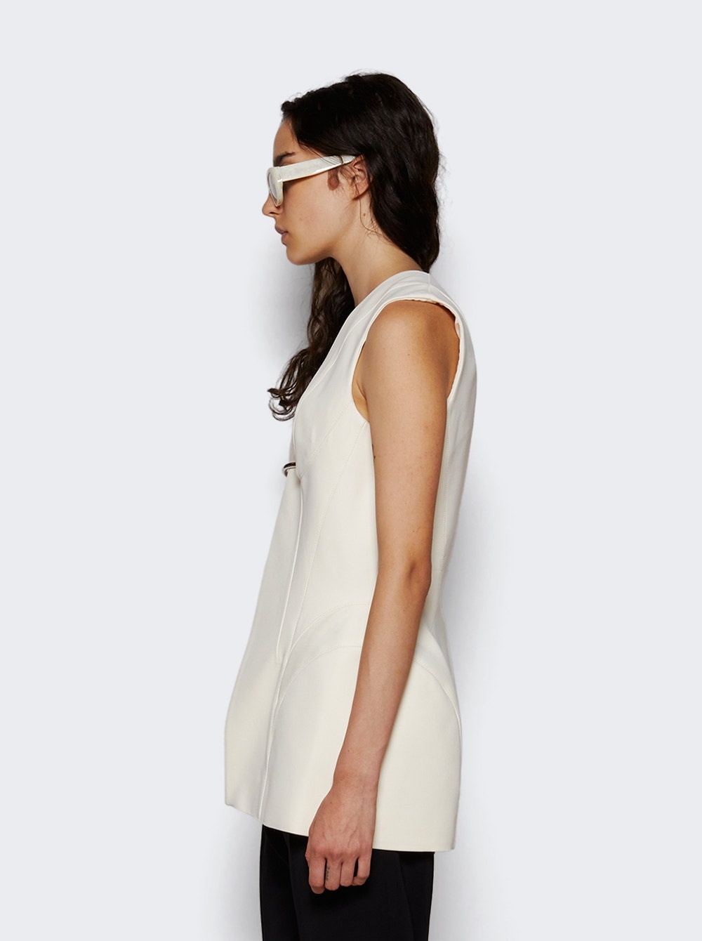 Corseted Pierced Vest Off-white - 4