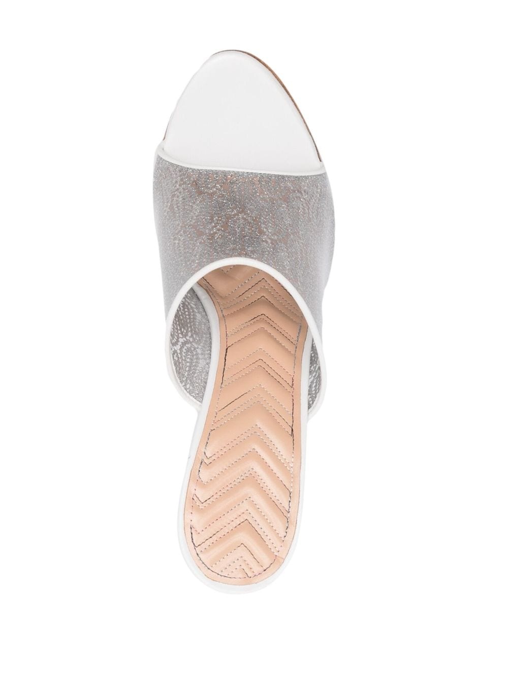125mm crochet-panelled PVC mules - 4