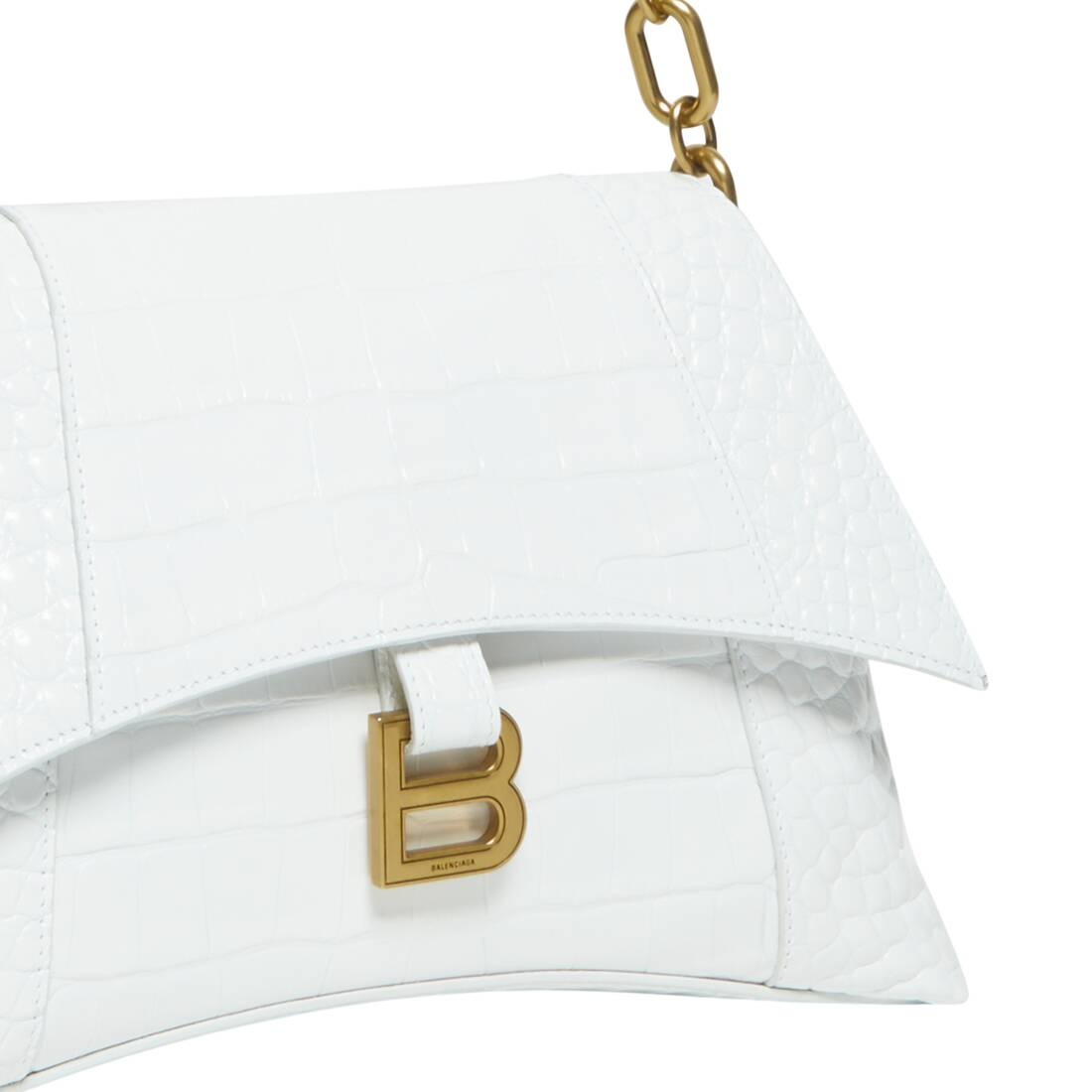 downtown small shoulder bag with chain crocodile embossed - 9