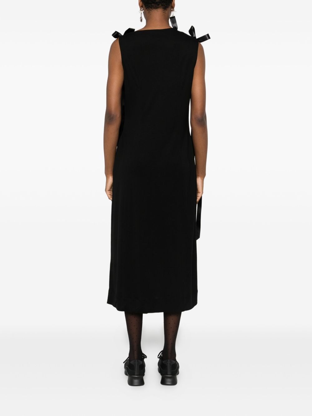 bow strap-detail midi dress - 4