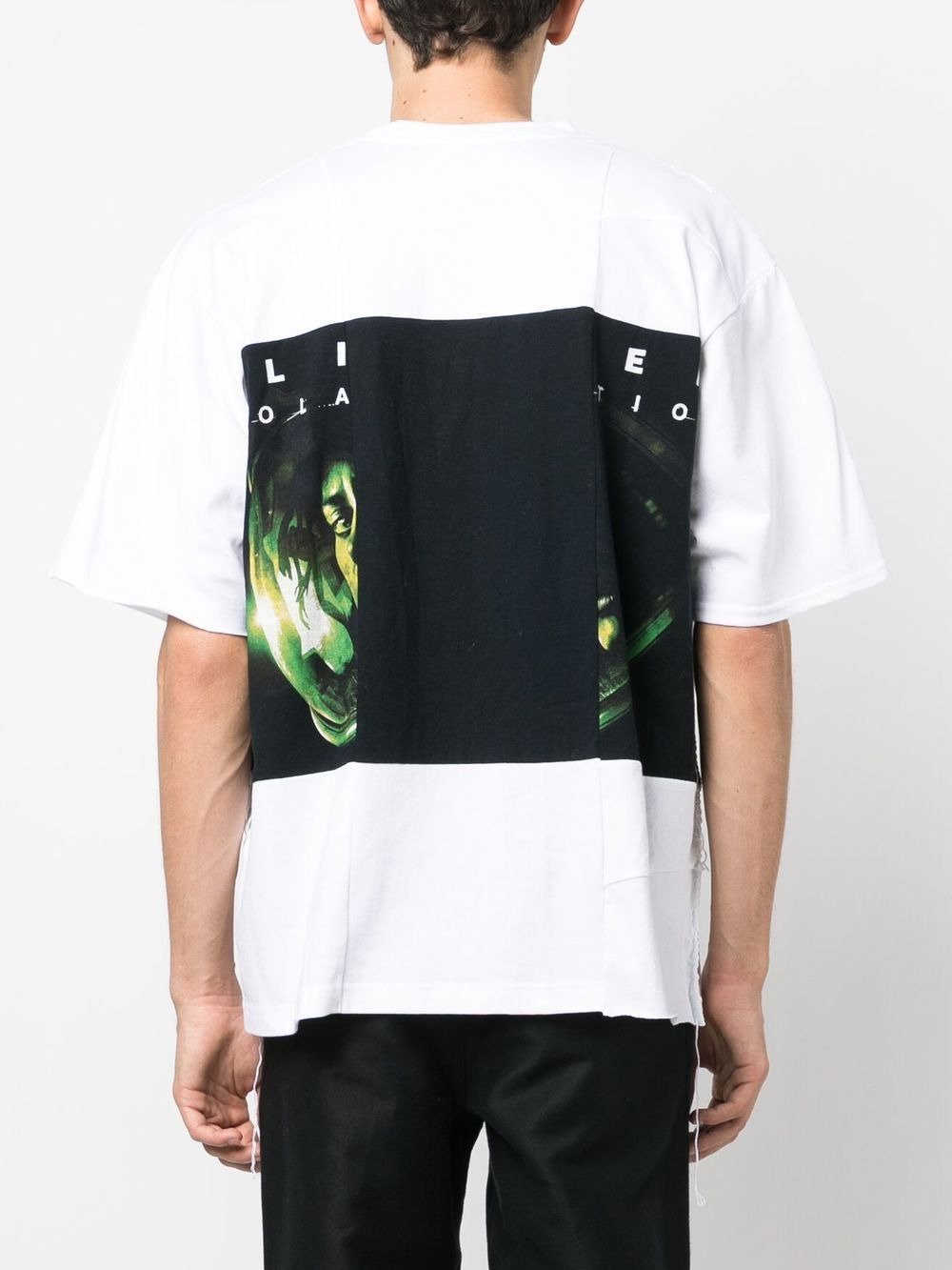 graphic-print patchwork T-shirt - 4