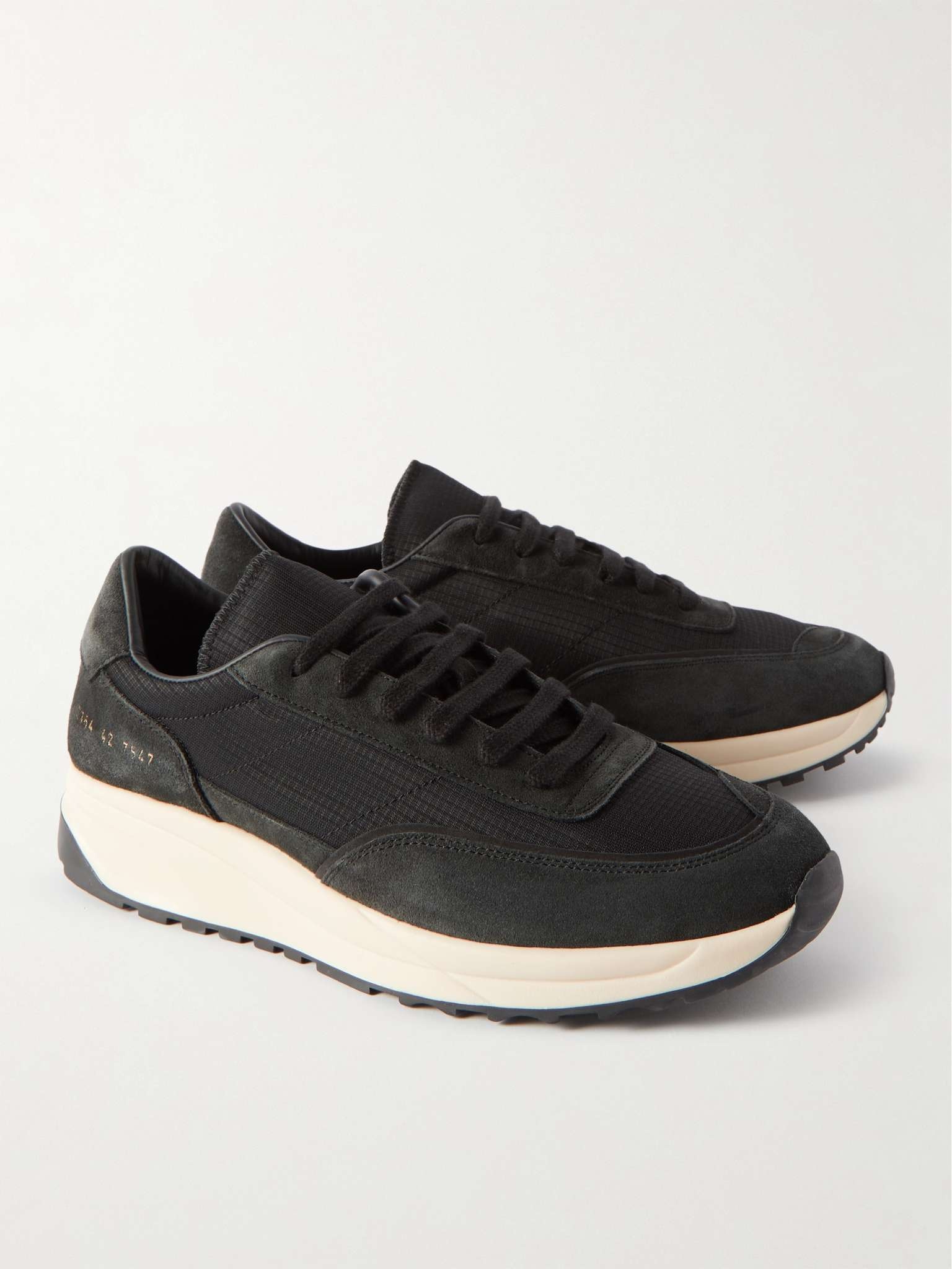 Track 80 Leather-Trimmed Suede and Ripstop Sneakers - 4