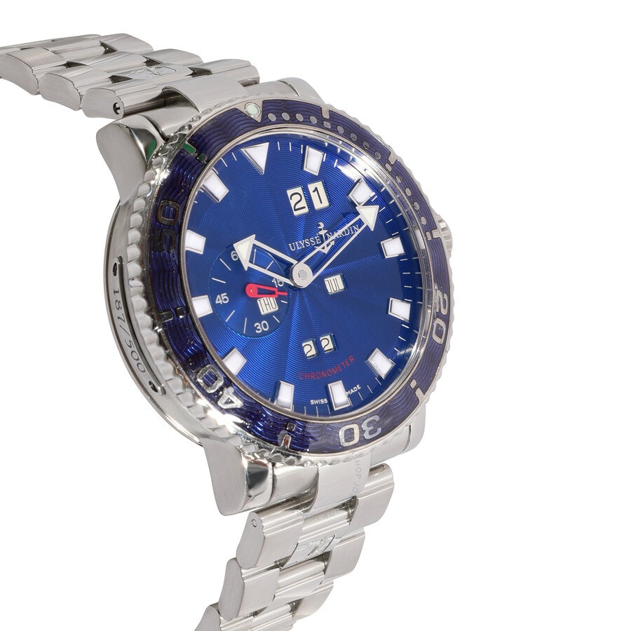 Pre-owned Ulysse Nardin Acqua Perpetual Automatic Blue Dial Men's Watch 333-77 - 3