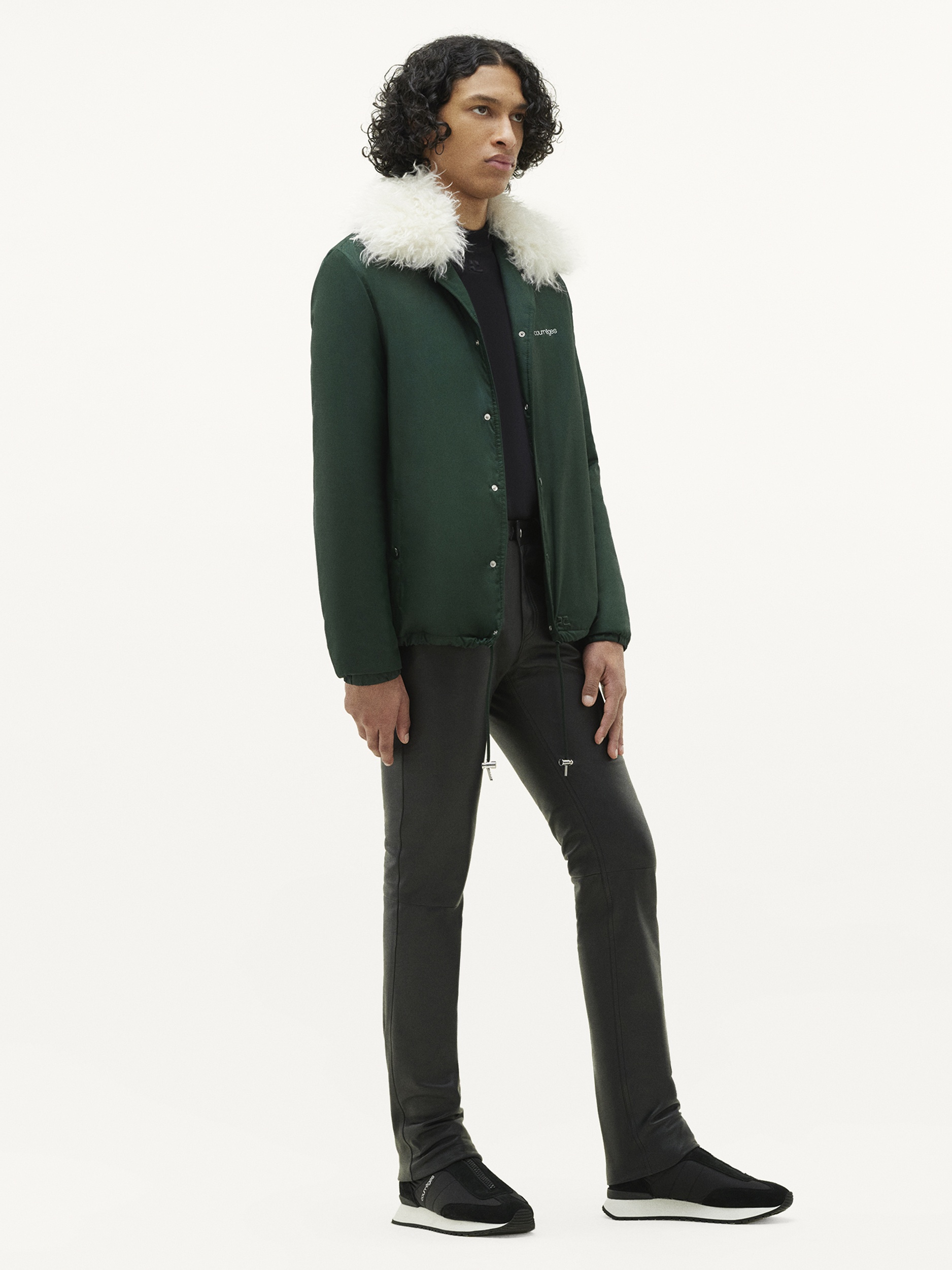 NYLON JACKET WITH FUR COLLAR - 4