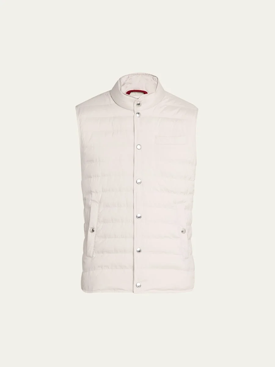 Men's Quilted Snap-Front Quilted Vest - 1