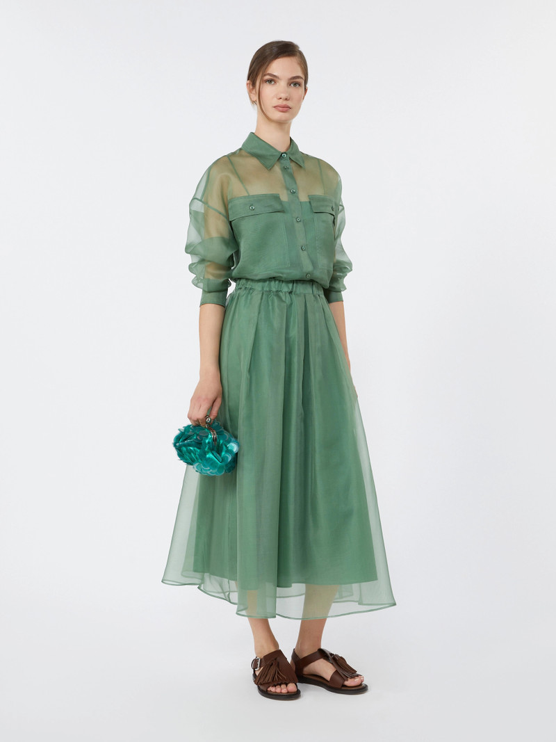 WEEKEND Max Mara Silk organza shirt - GREEN outlook