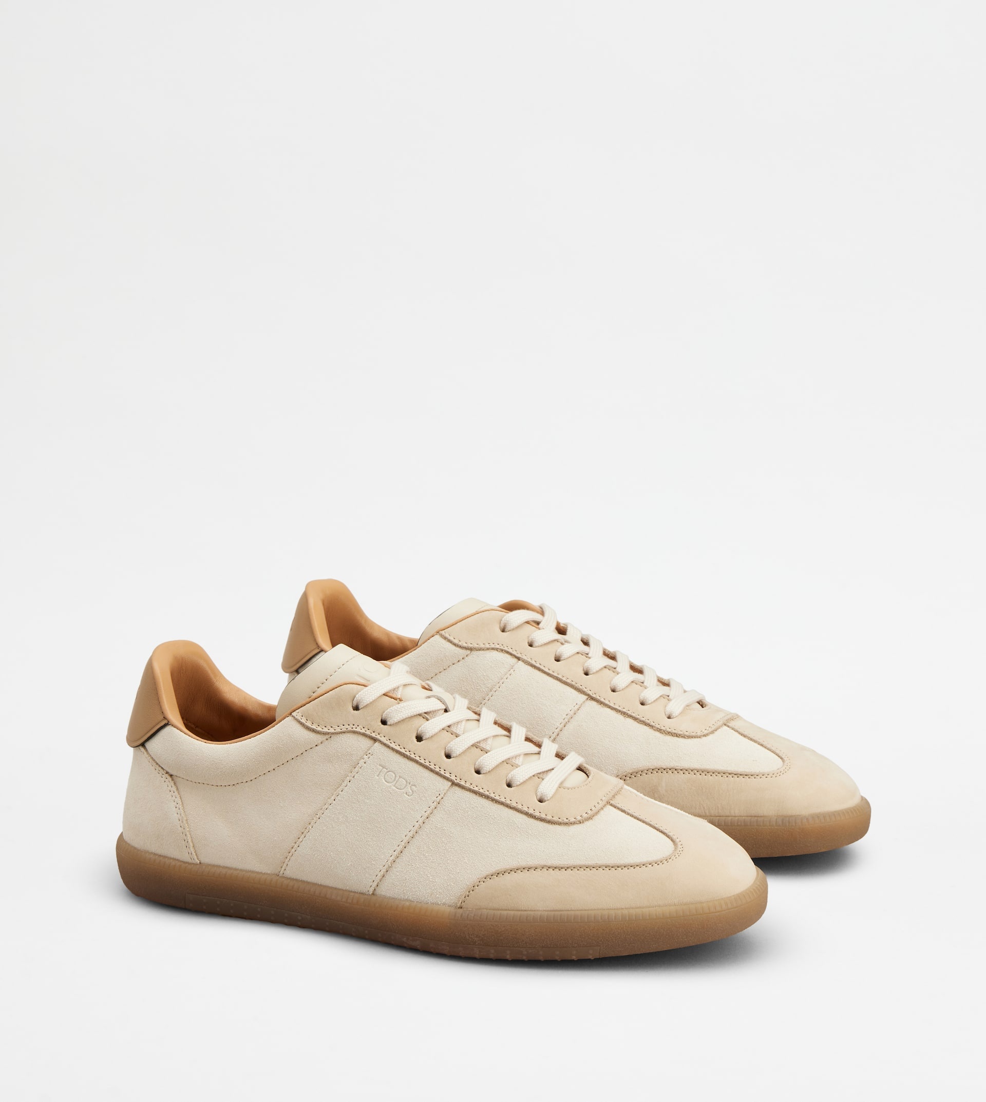 TOD'S TABS SNEAKERS IN NUBUCK - BEIGE, OFF WHITE - 3