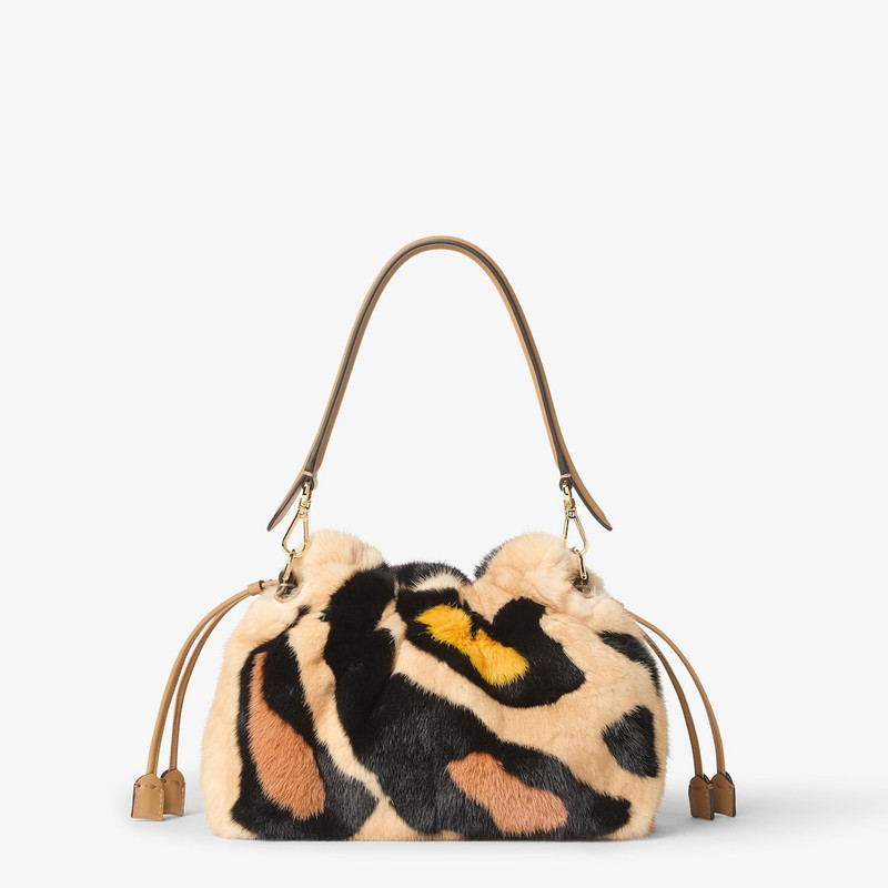 Mamma Baguette Medium Multicolor Night Butterfly inlay mink bag 4