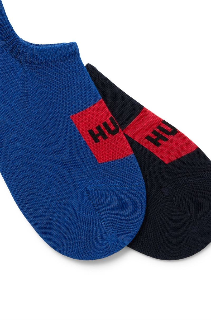HUGO TWO-PACK OF INVISIBLE SOCKS WITH WOVEN LOGO PATCH outlook