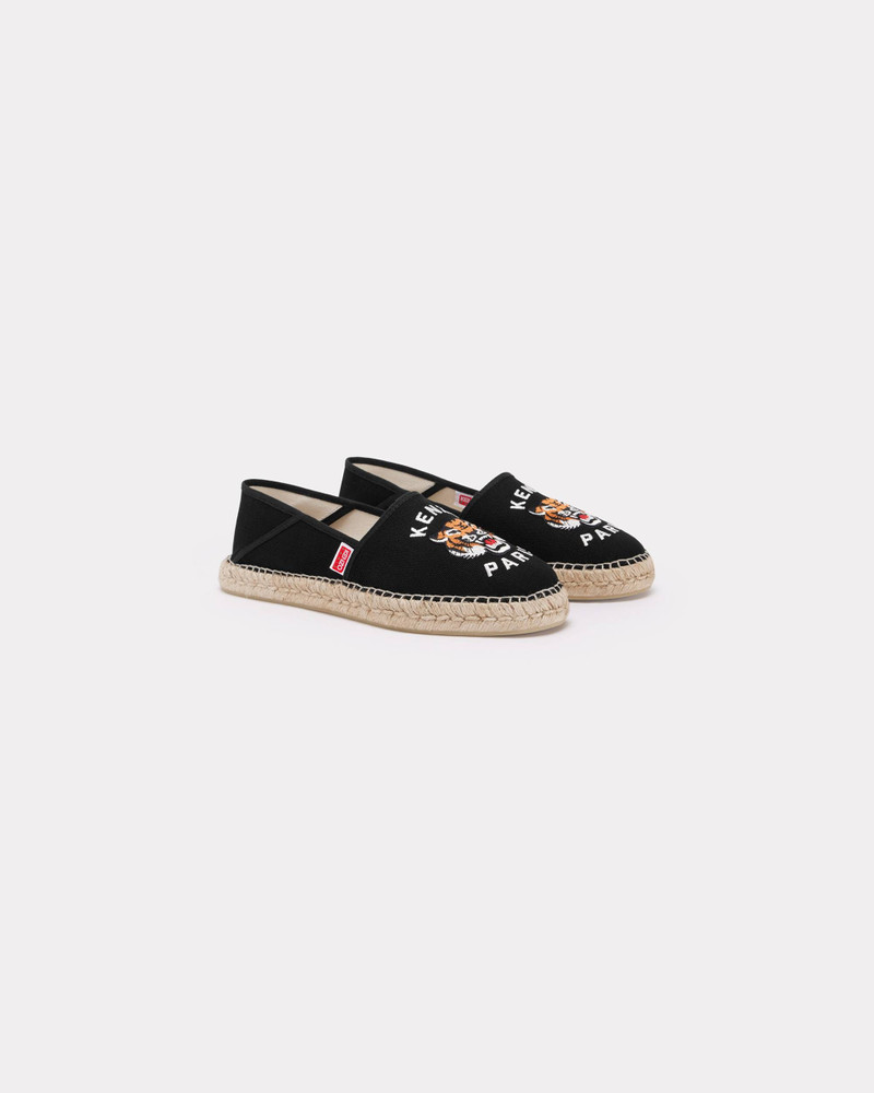 KENZO 'KENZO Lucky Tiger' special fit embroidered canvas espadrilles outlook